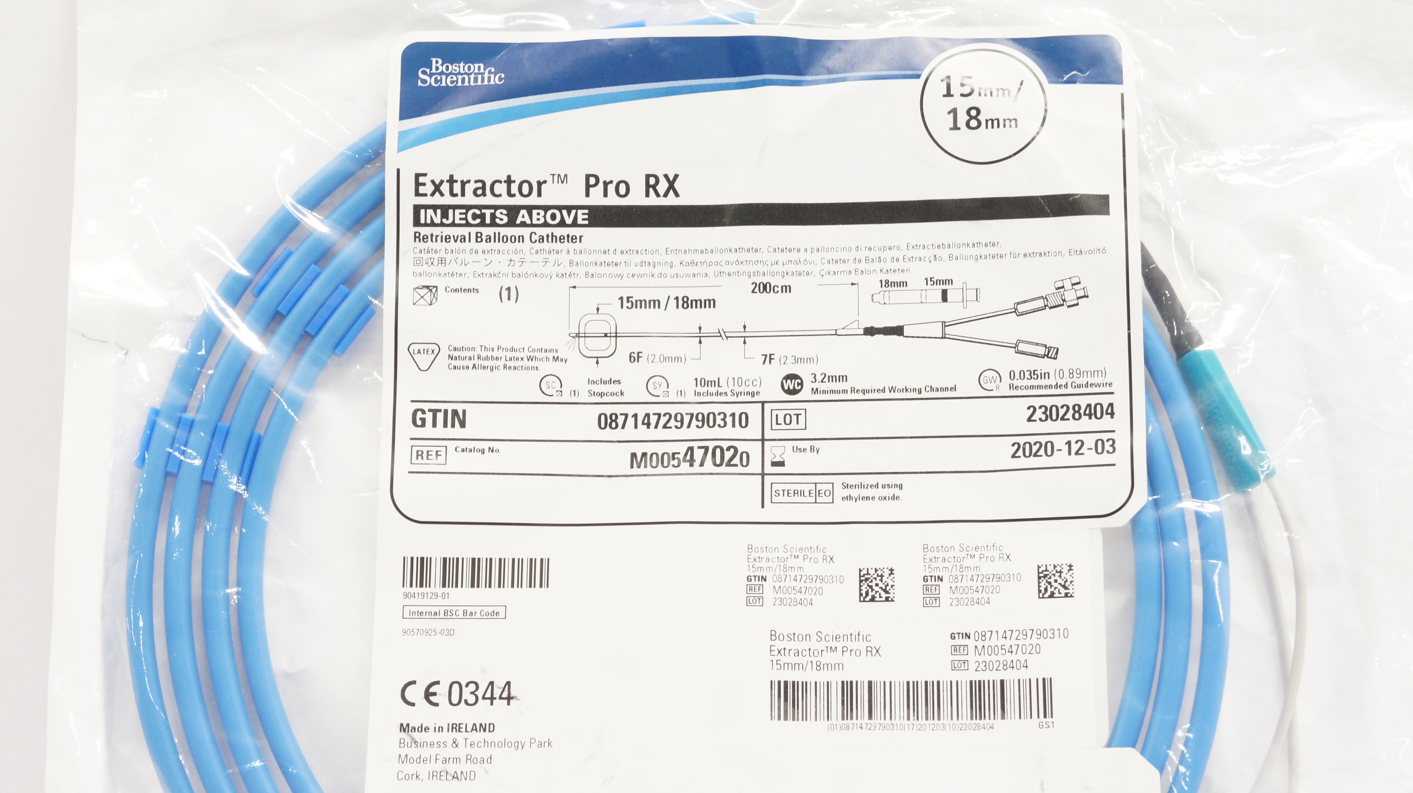 Boston Scientific M00547020 Extractor Retrieval Balloon Cath. 15mm/18mm (x)