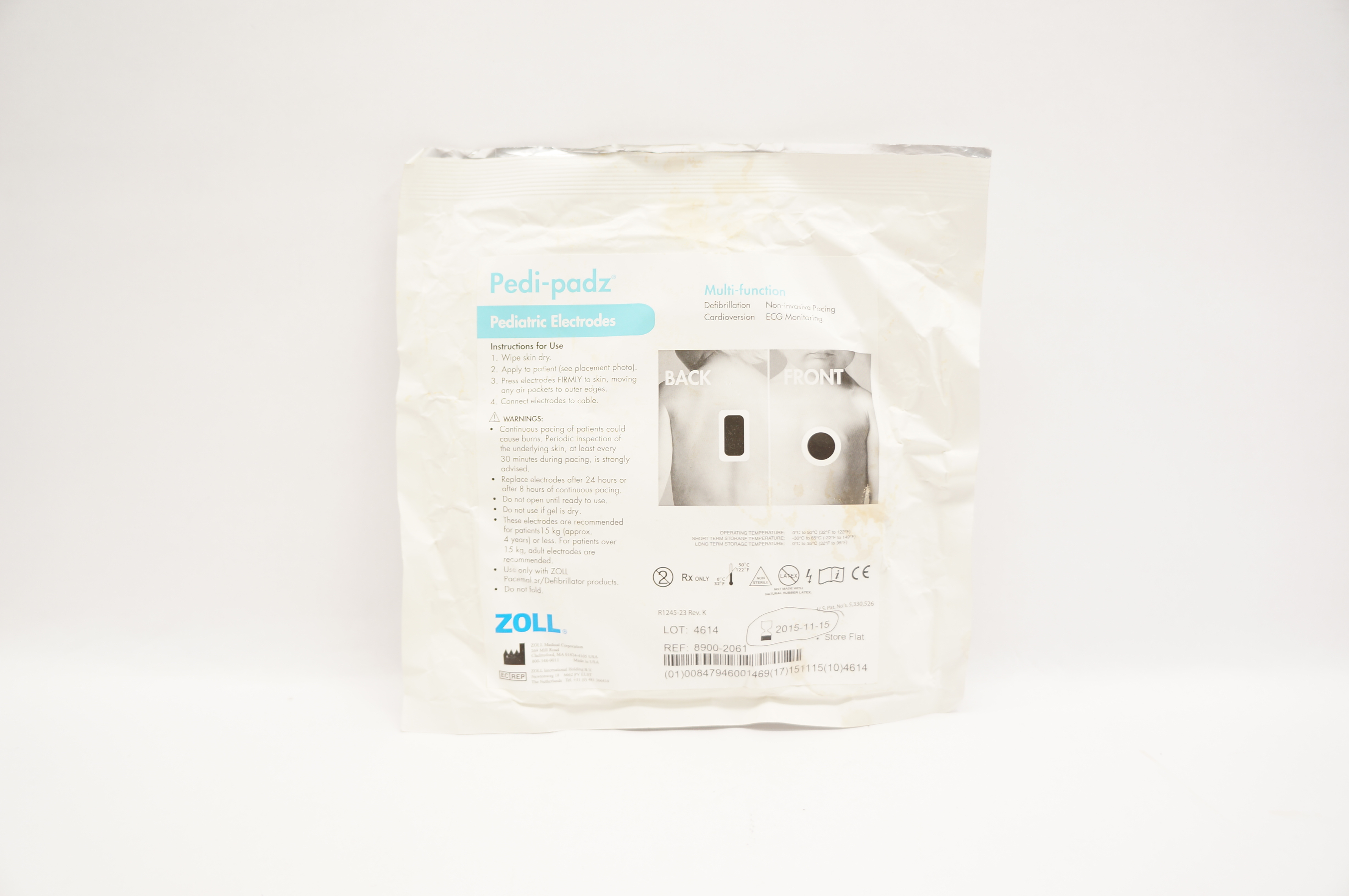 Zoll 8900-2061 Pedi-padz Multi-Function Pediatric Electrodes (x)