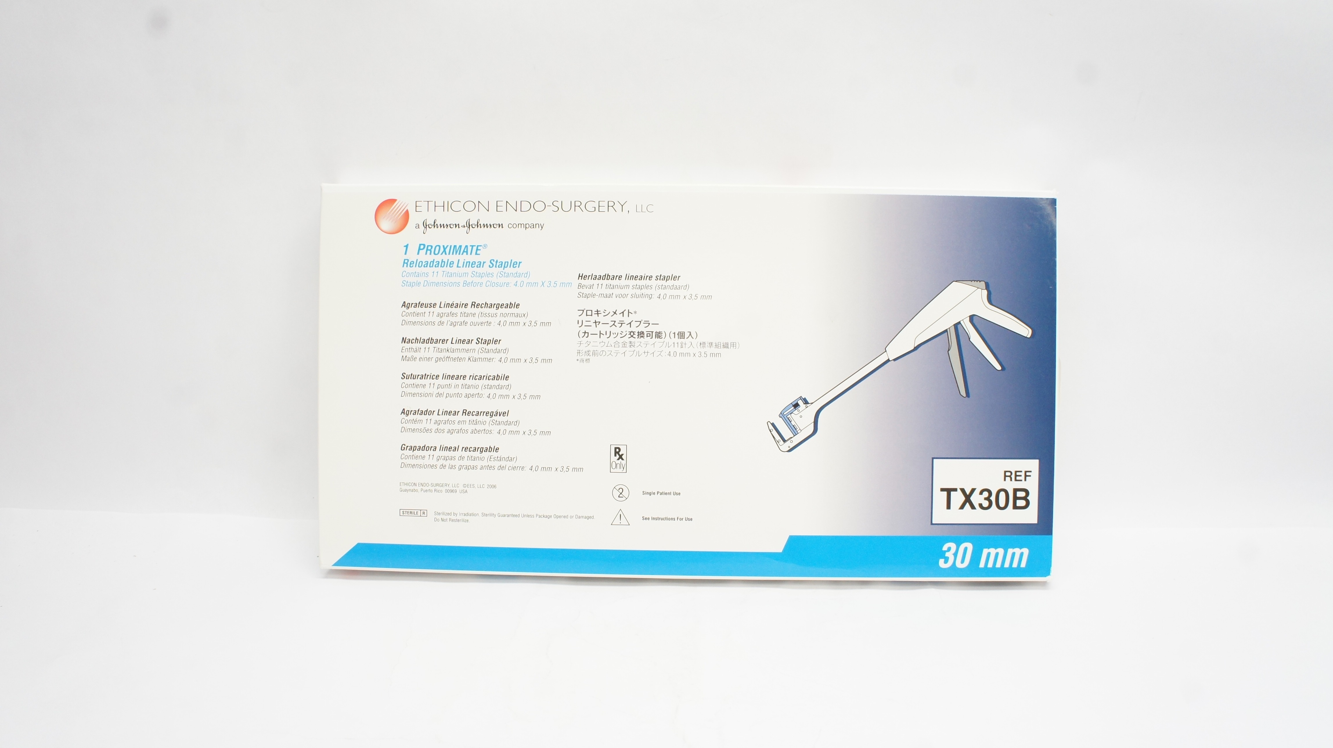Ethicon TX30B 1 Proximate Reloadable Linear Stapler 30mm x 4.00mm x 3.5mm (x)