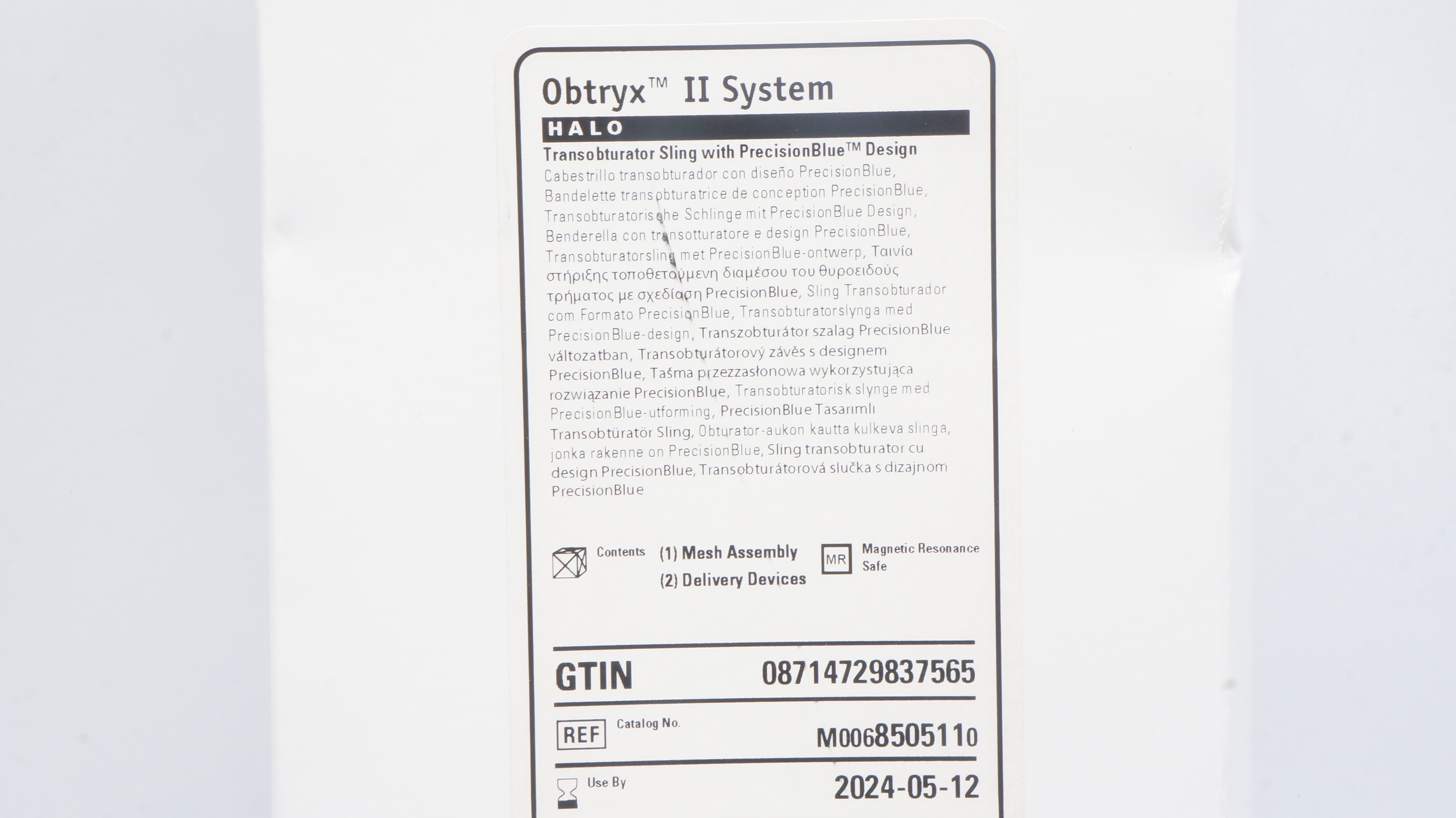 Boston Scientific M0068505110 Obtryx II System Transobturator Sling (x)