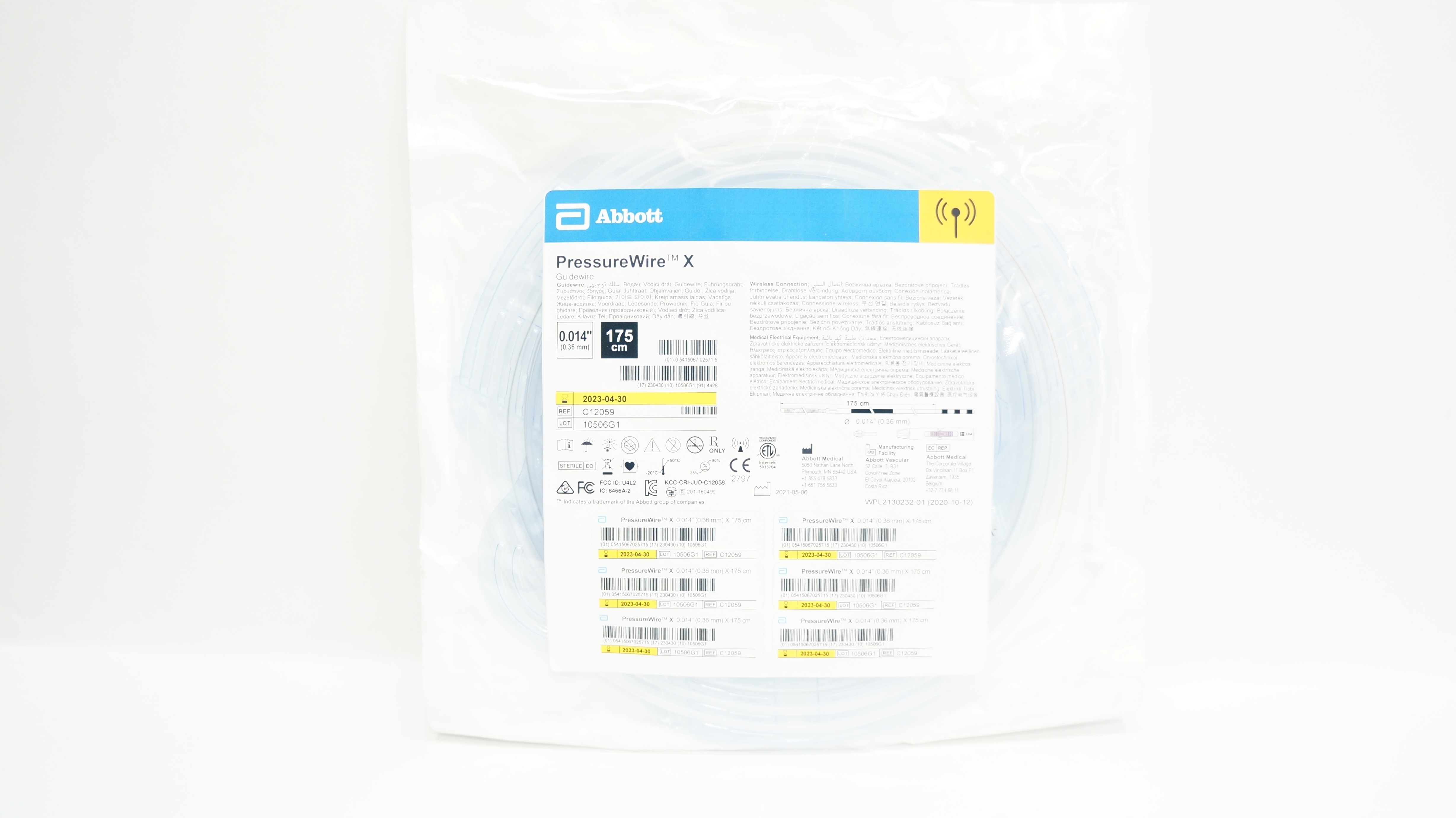 Abbott C12059 PressureWire  X Guidewire 0.014In x 175cm (x)