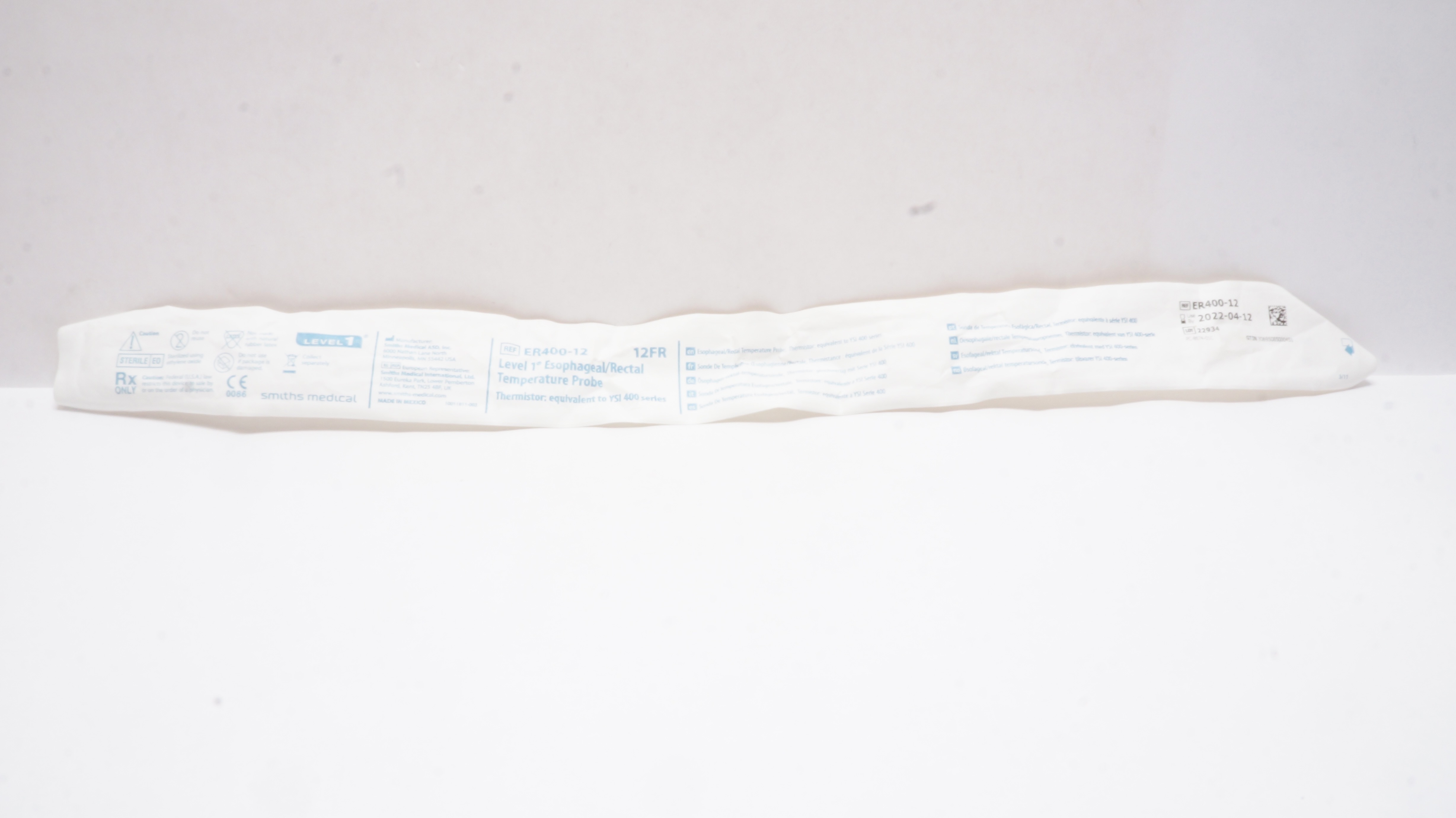 Smiths Medical ER400-12 Level1 Esophageal/Rectal Temperature Probe 12Fr (x)