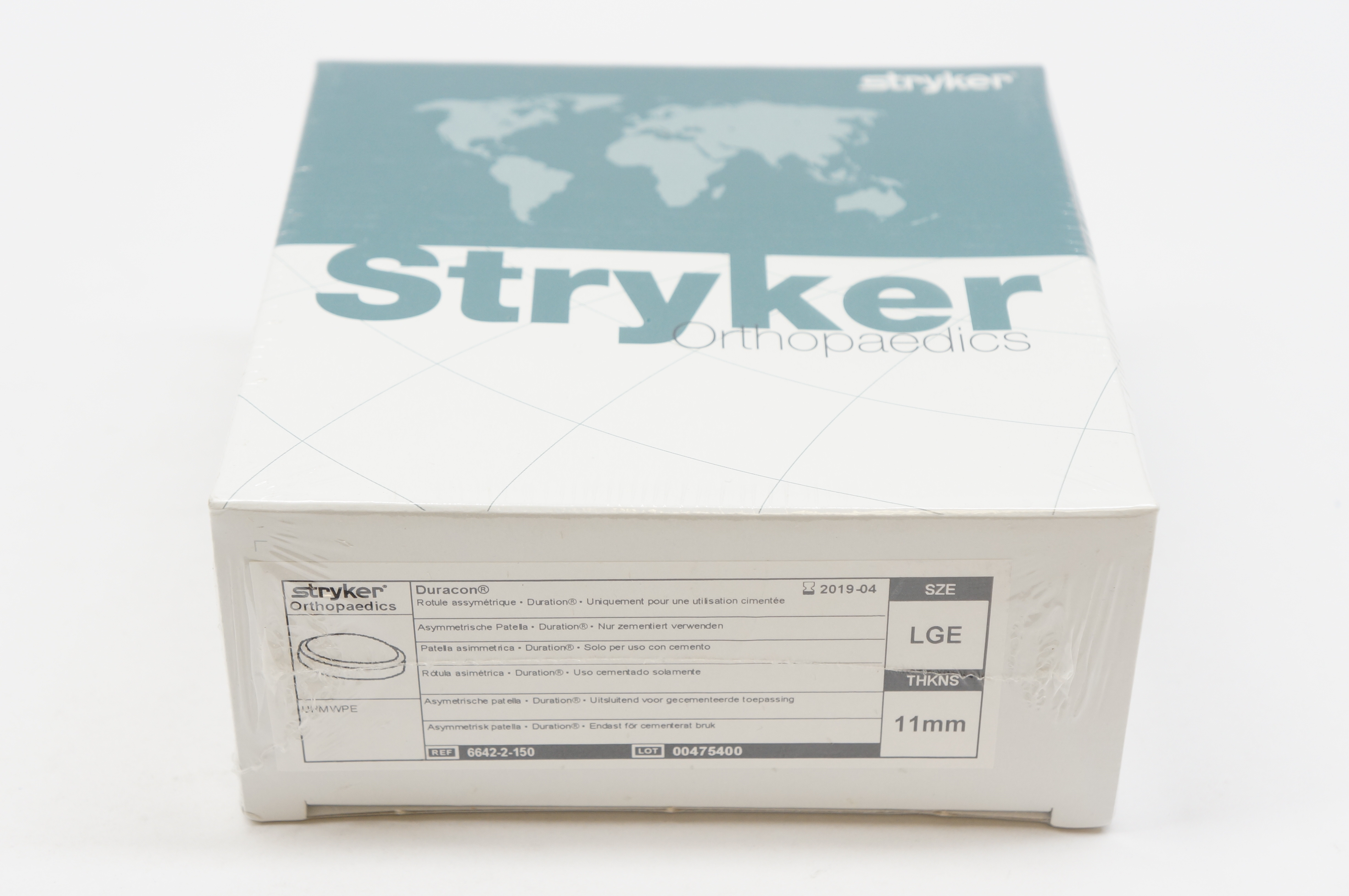 Stryker 6642-2-150 Duracon Asymmetric Patella 11mm (x)