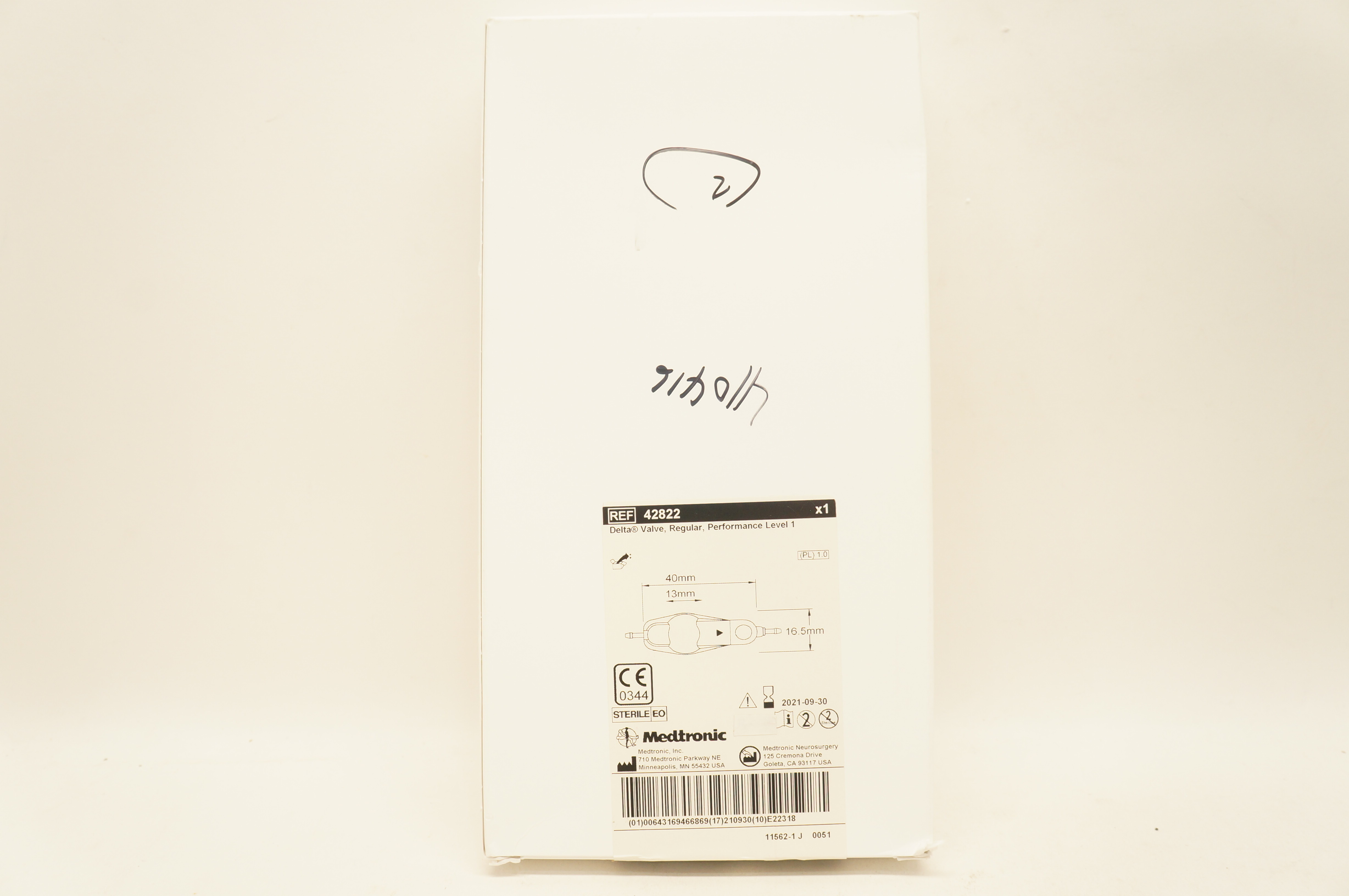 Medtronic 42822 Delta Valve Regular Performance Level 1 (x)