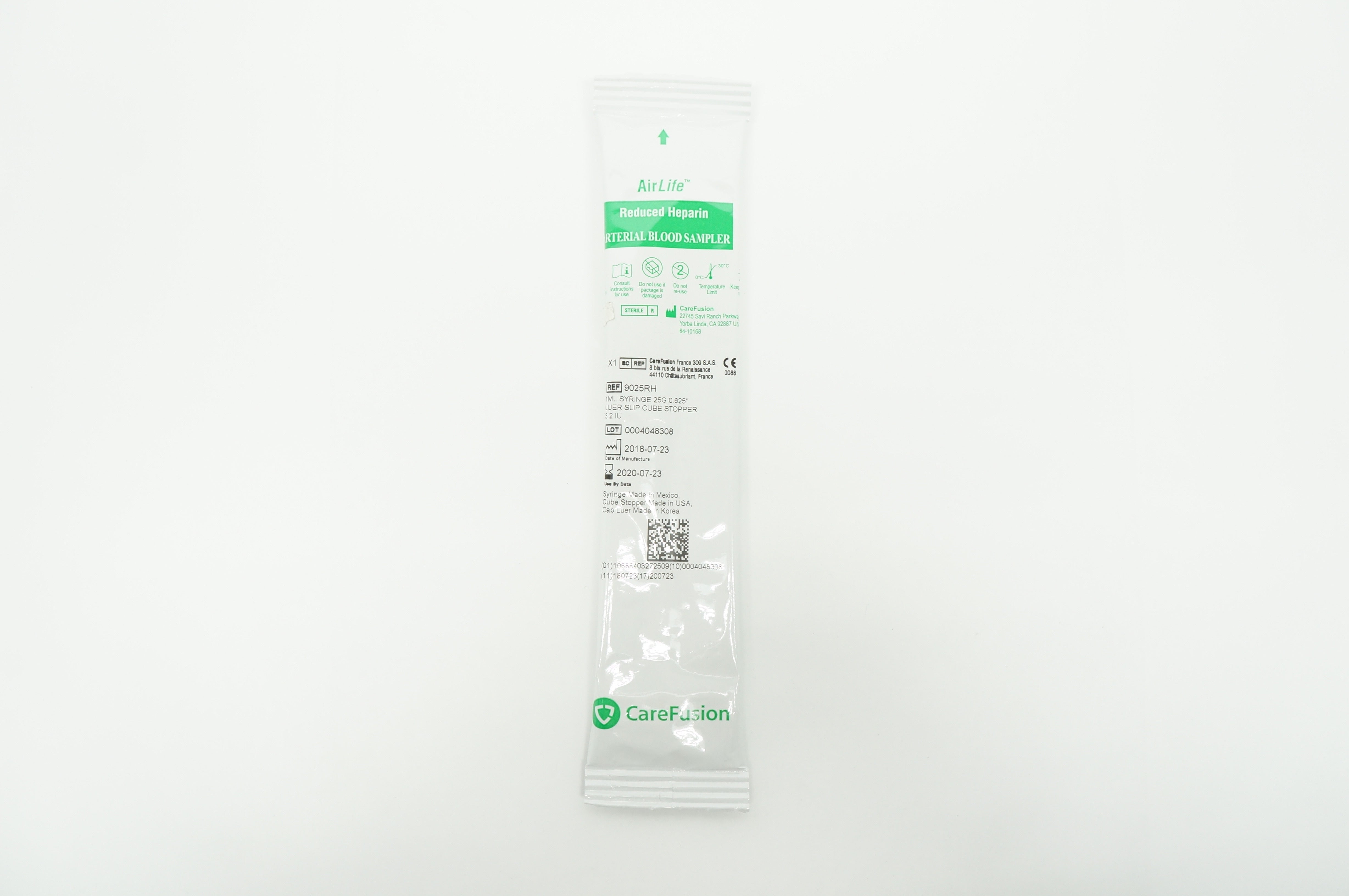 CareFusion 9025RH Airlife 1ml Syringe 25G Luer Slip Cube Stopper 3.2IU (x)