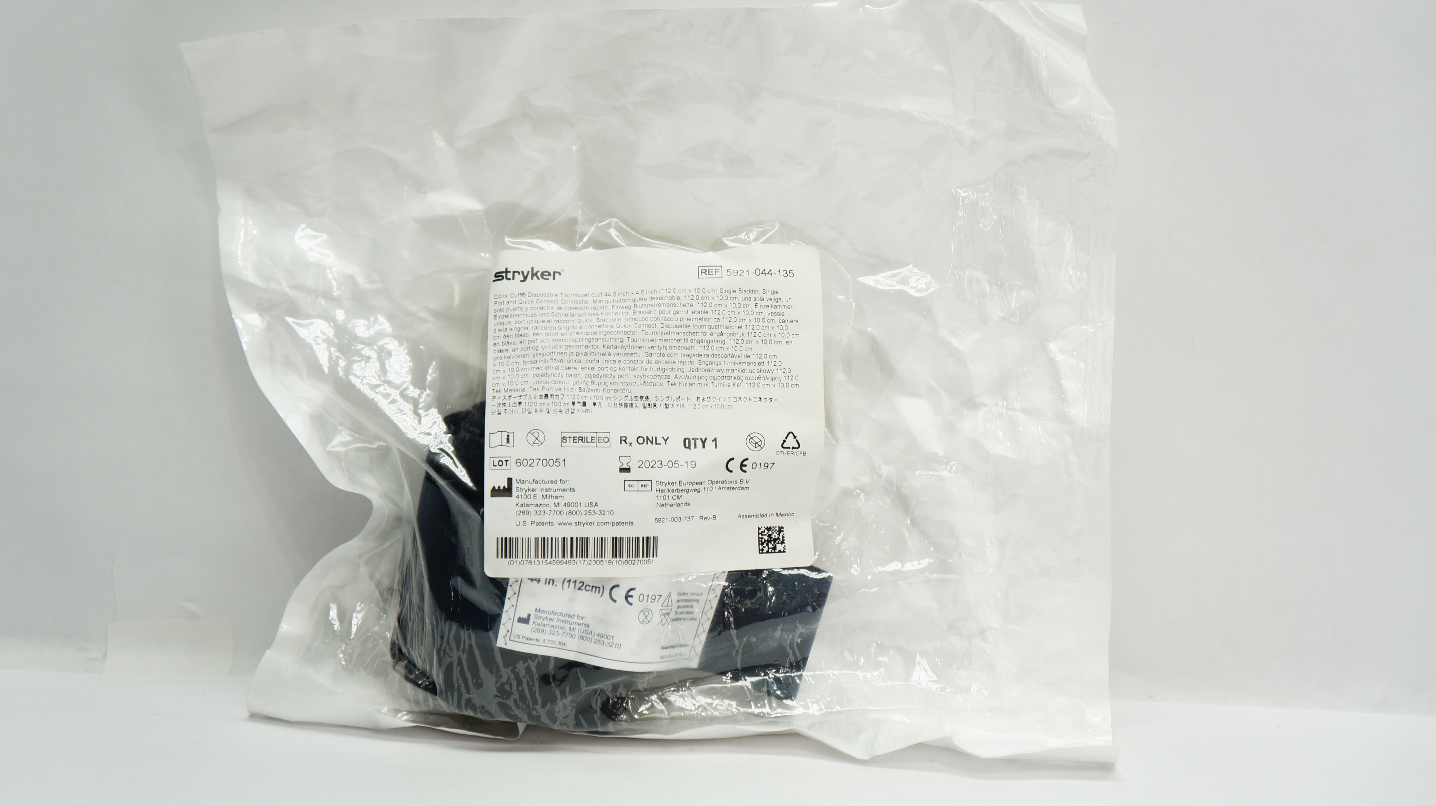 Stryker 5921-044-135 COLOR CUFF Disposable Tourniquet Cuff 44inch x 4inch (x)