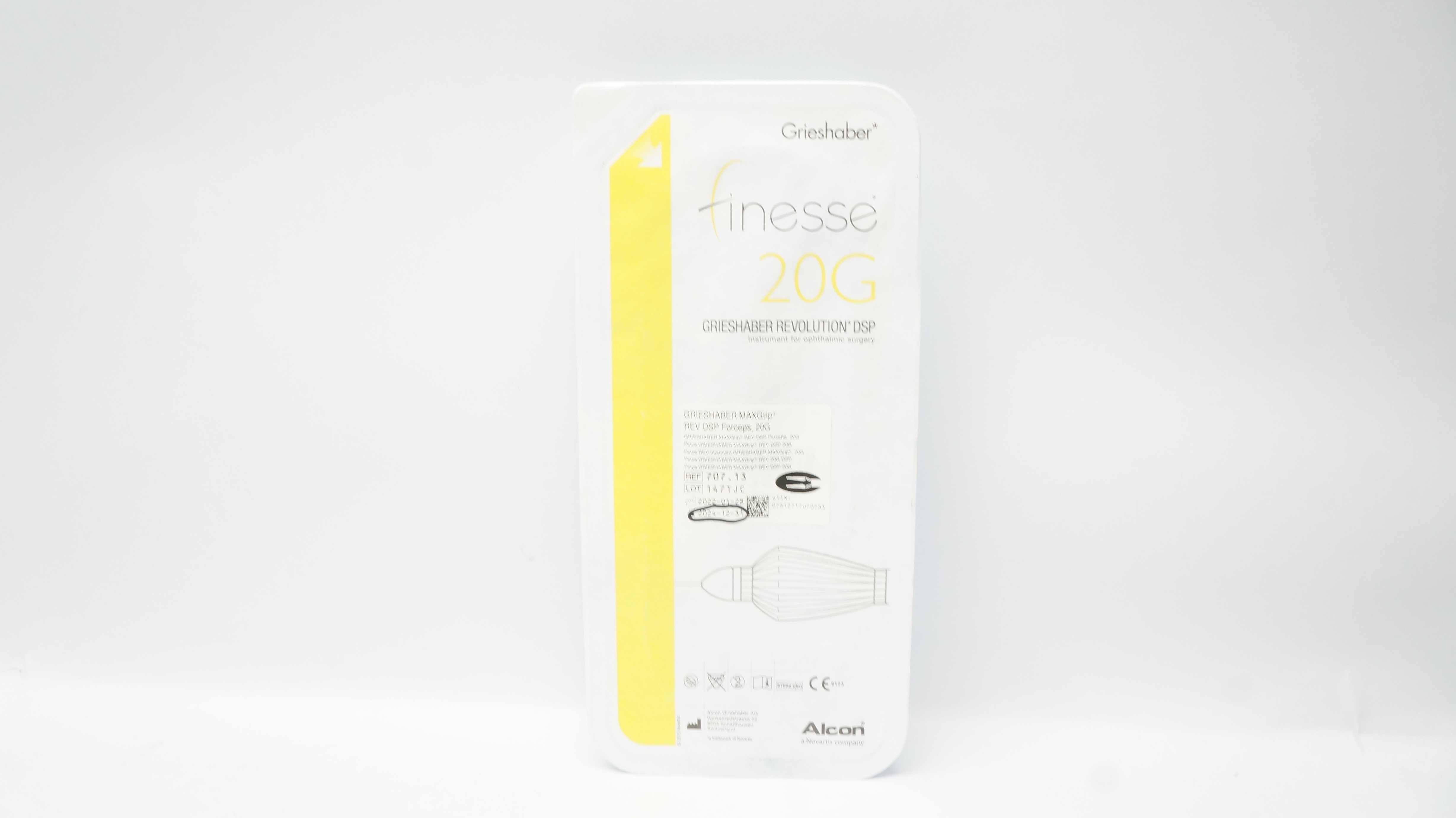 Alcon 707.13 Grieshaber MAXGrip REV DSP Forceps, 20G (x)