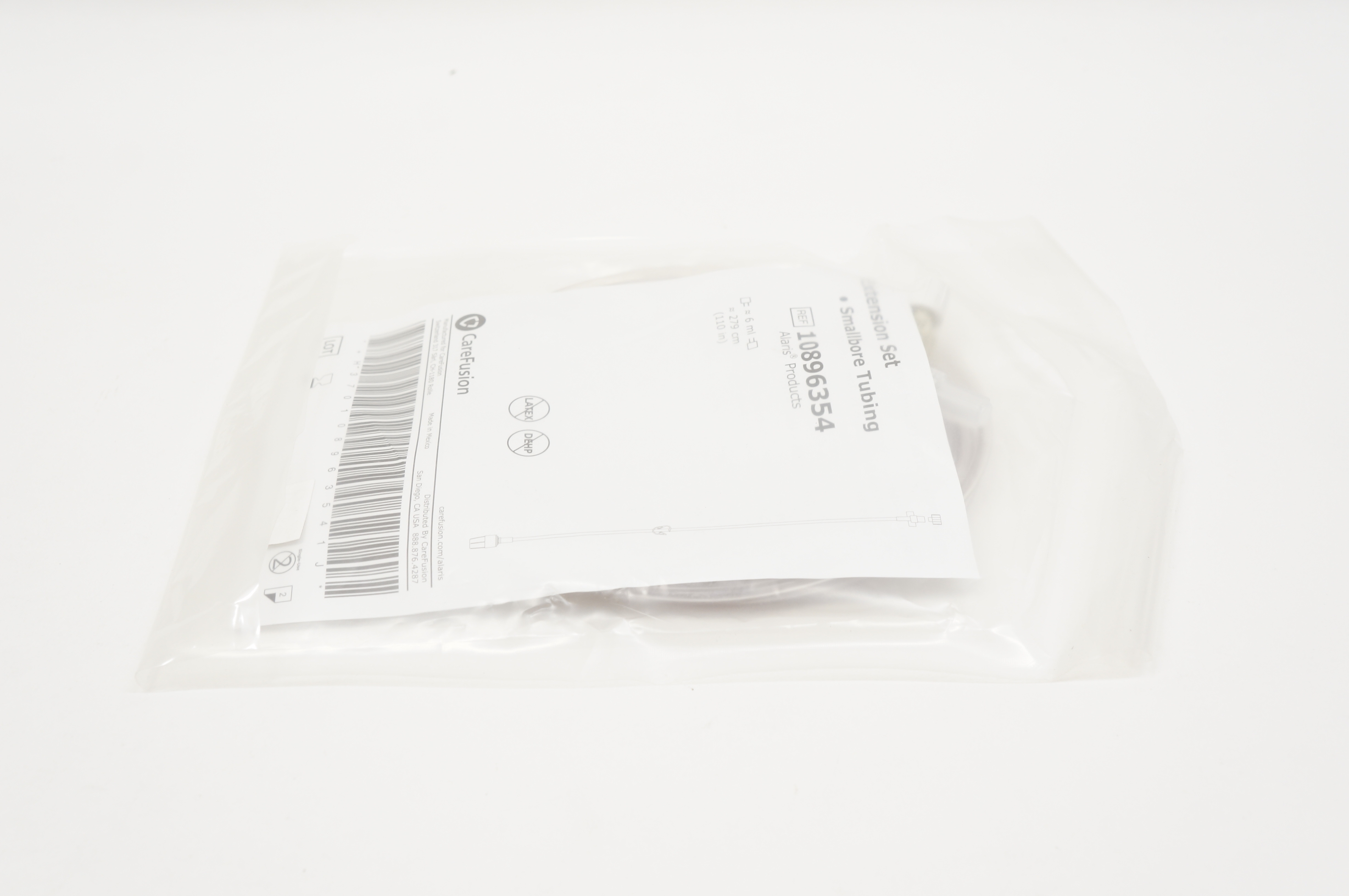 CareFusion 10896354 Extension Set Smallbore Tubing 6ml, 110inch