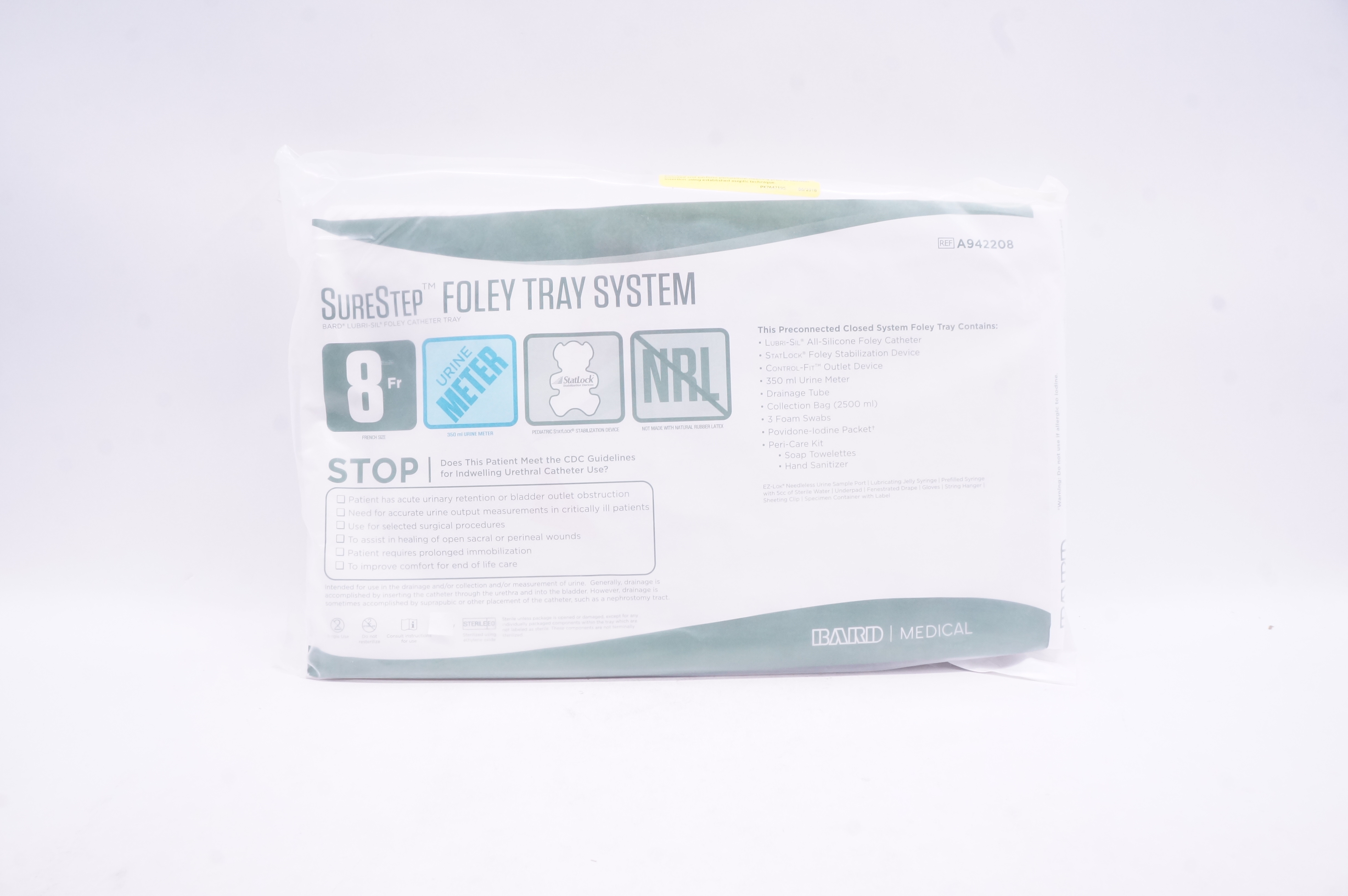 Bard A942208 SureStep Foley Tray System 8Fr. (x)