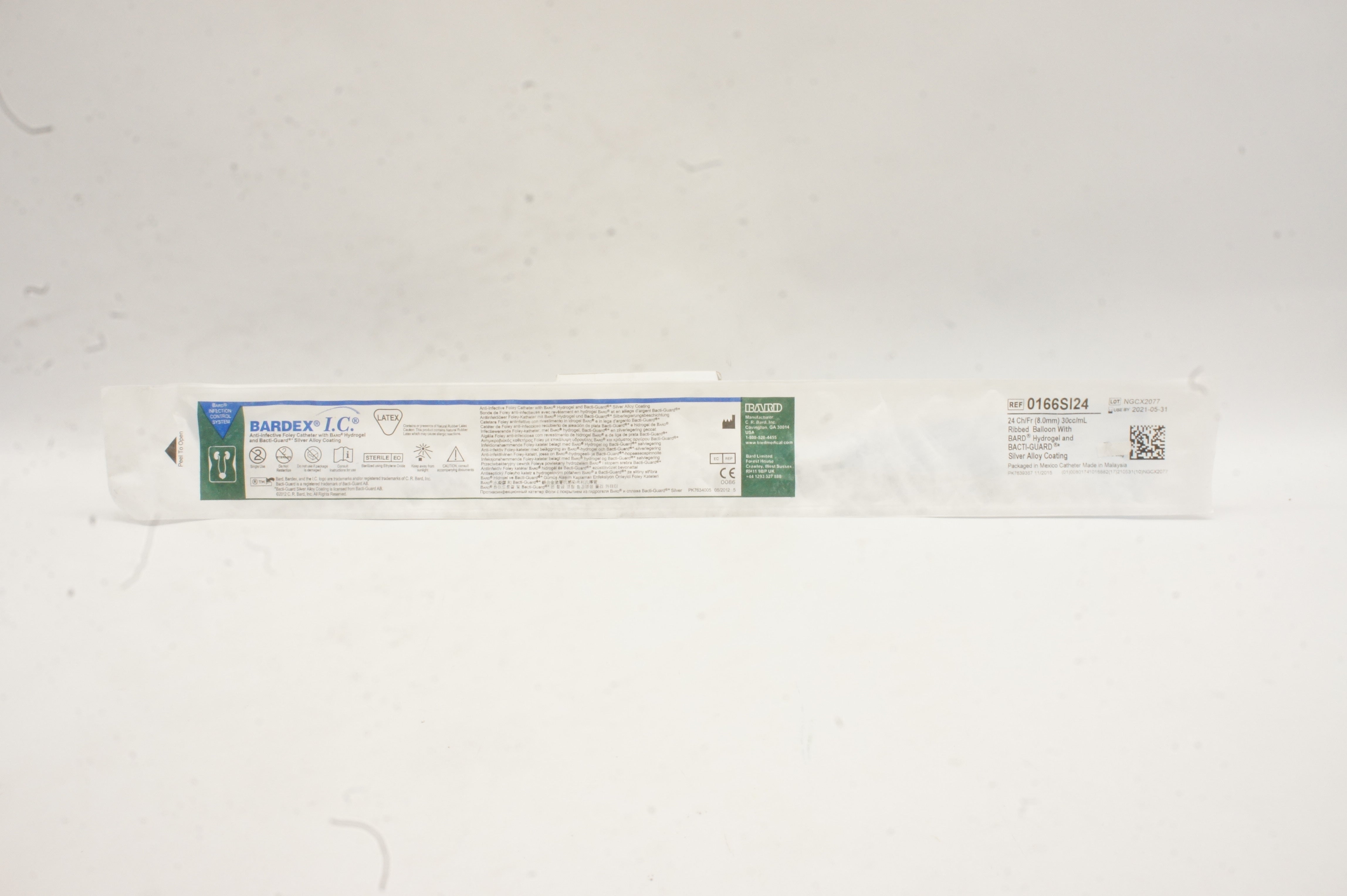 Bard 0166SI24 Bardex I.C. Anti-Infective Foley Cath. 24Ch/Fr x 30cc/mL (x)