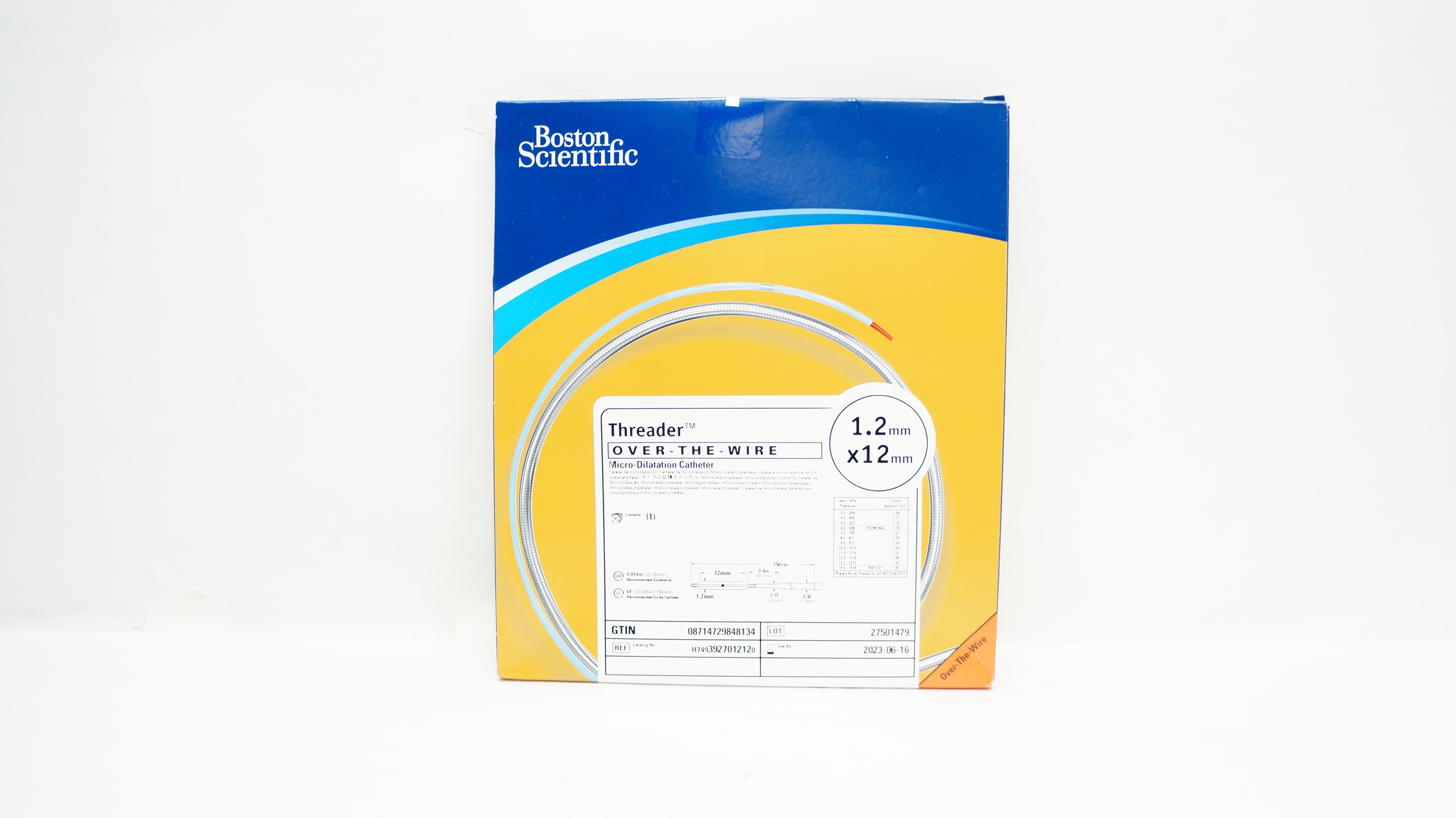 Boston Scientific 392701212 Threader Micro-Dilatation Cath. 1.2 x 12mm (x)