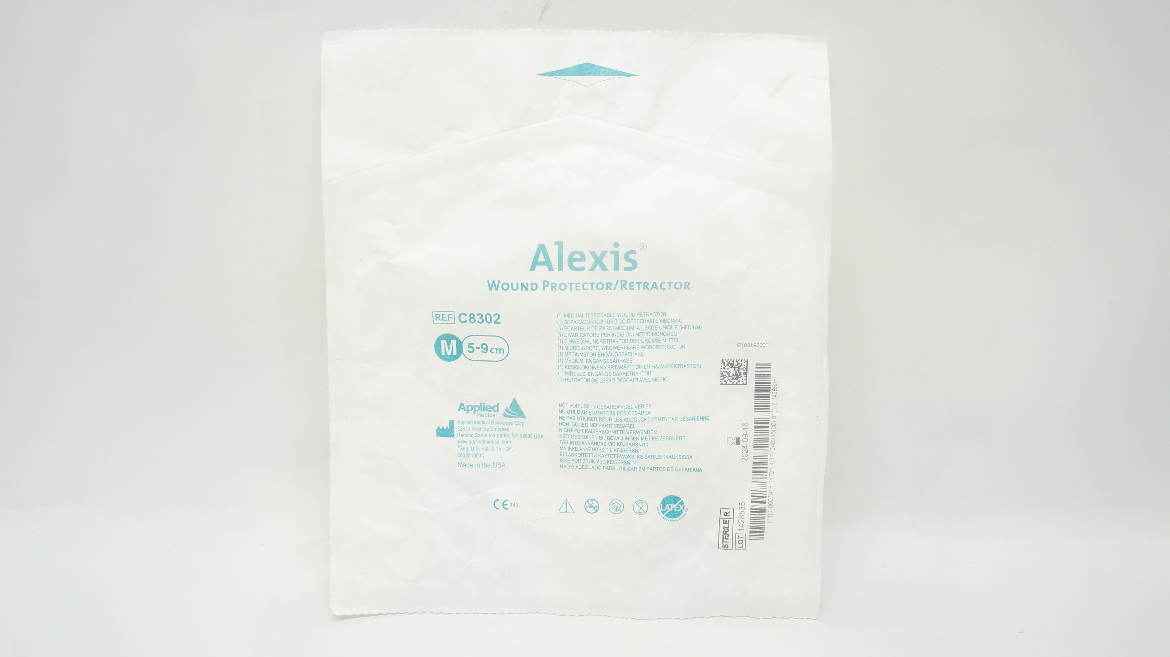 Applied Medical C8302 Alexis Wound Protector/Retractor 5-9cm Medium