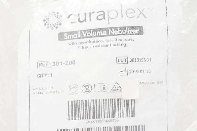 Curaplex 301-200 Small Volume Nebulizer w/Mouthpiece,Tee, Flex Tube, 7ft. Tubing