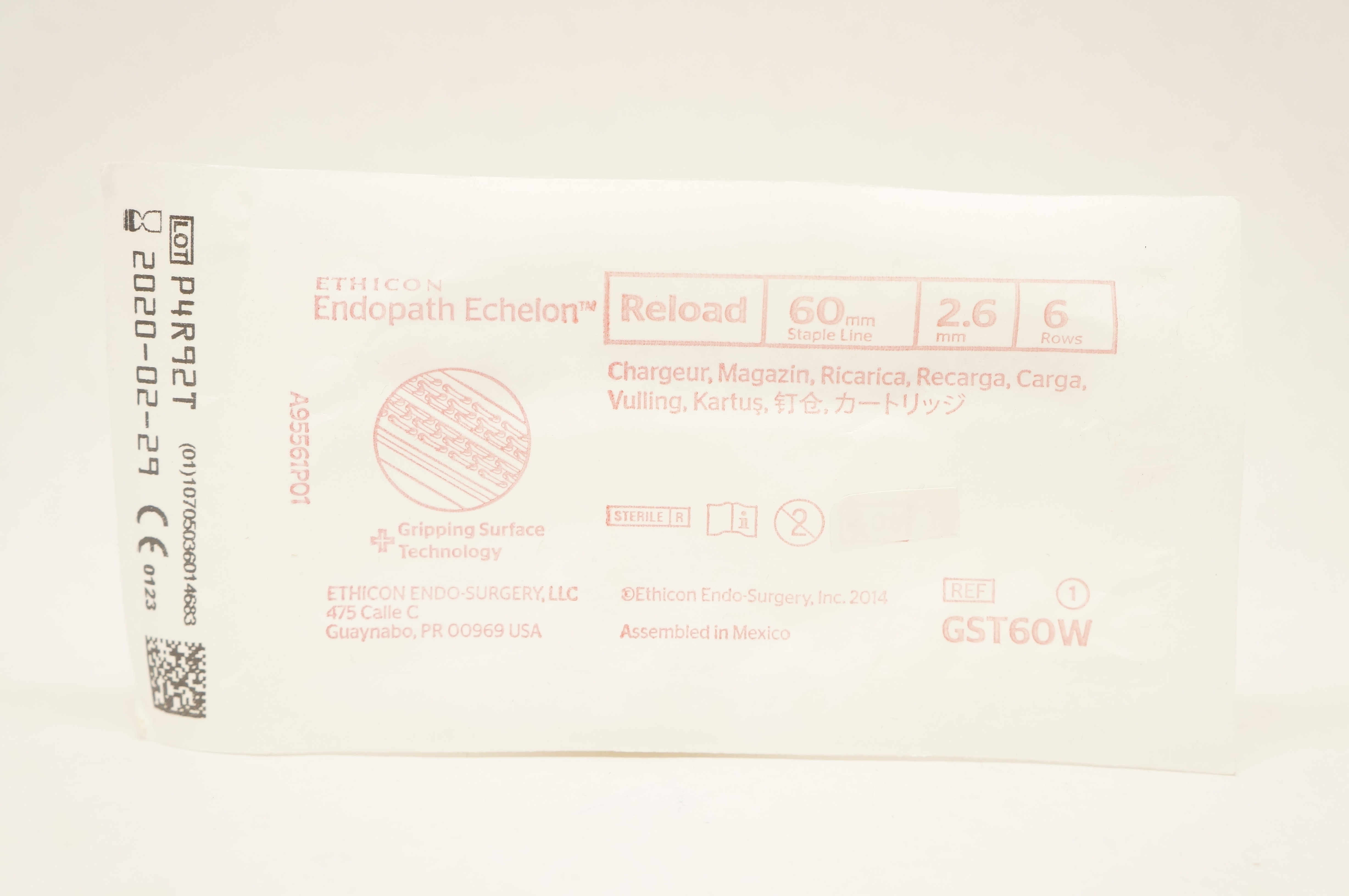 Ethicon GST60B Echelon Endopath Reload 60mm x 3.6mm, 6 Rows (x)