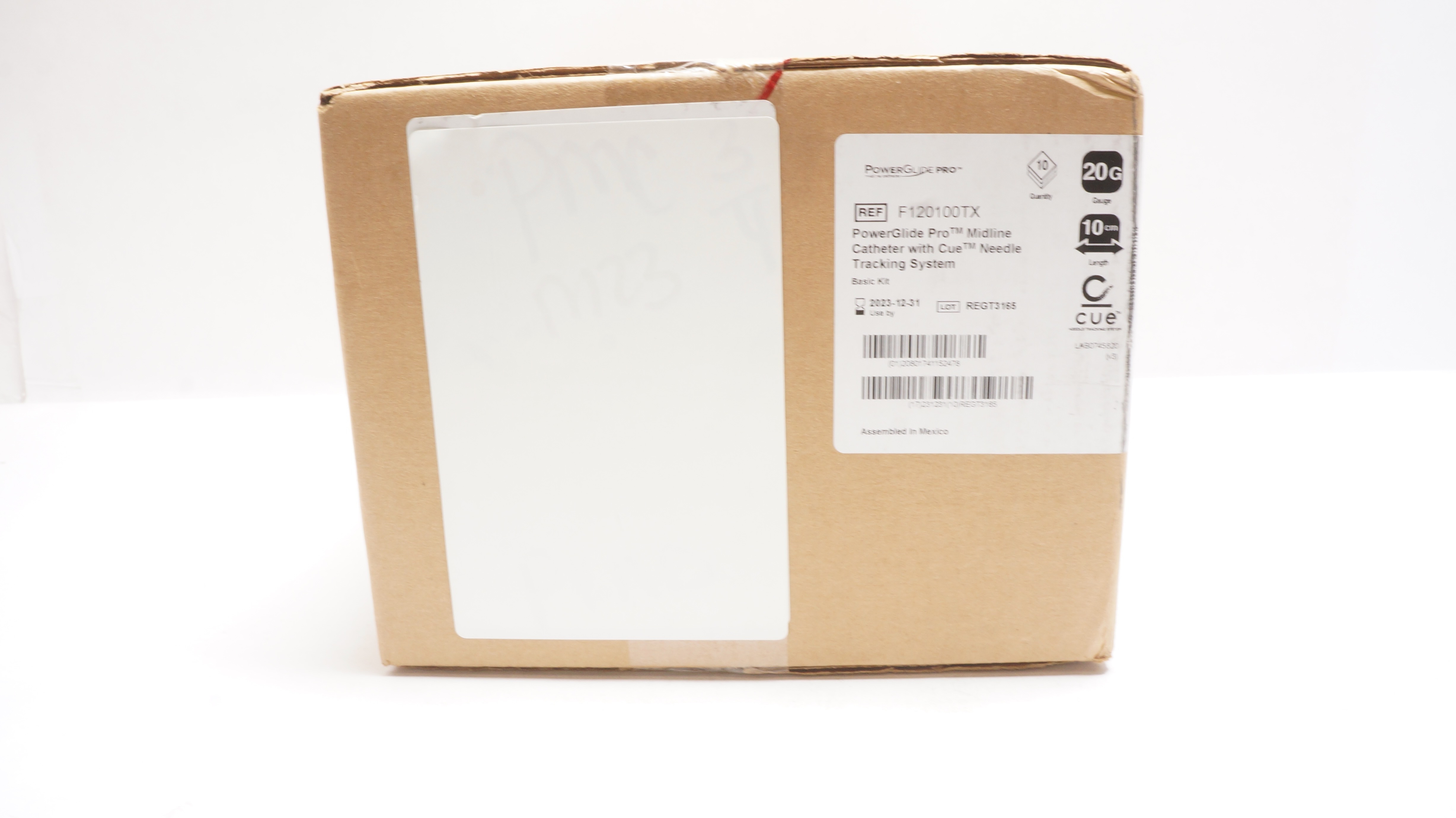 Bard F120100TX PowerGlide Pro Midline Cath w/Tracking System 20Gax10cm-Box of 10