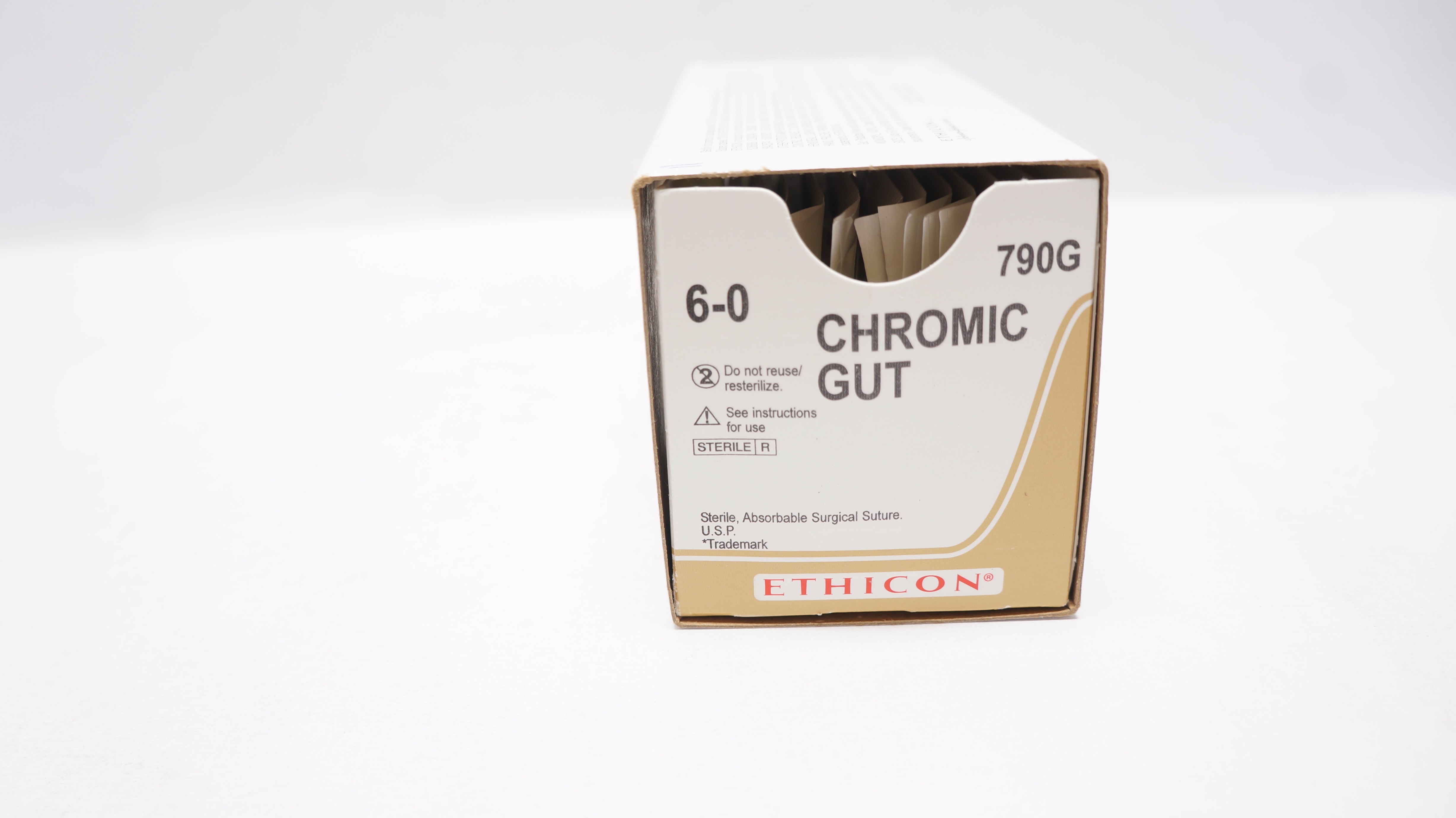 Ethicon 790G 6-0 CHROMIC GUT G-1 11mm 3/8c 18In - Box of 11