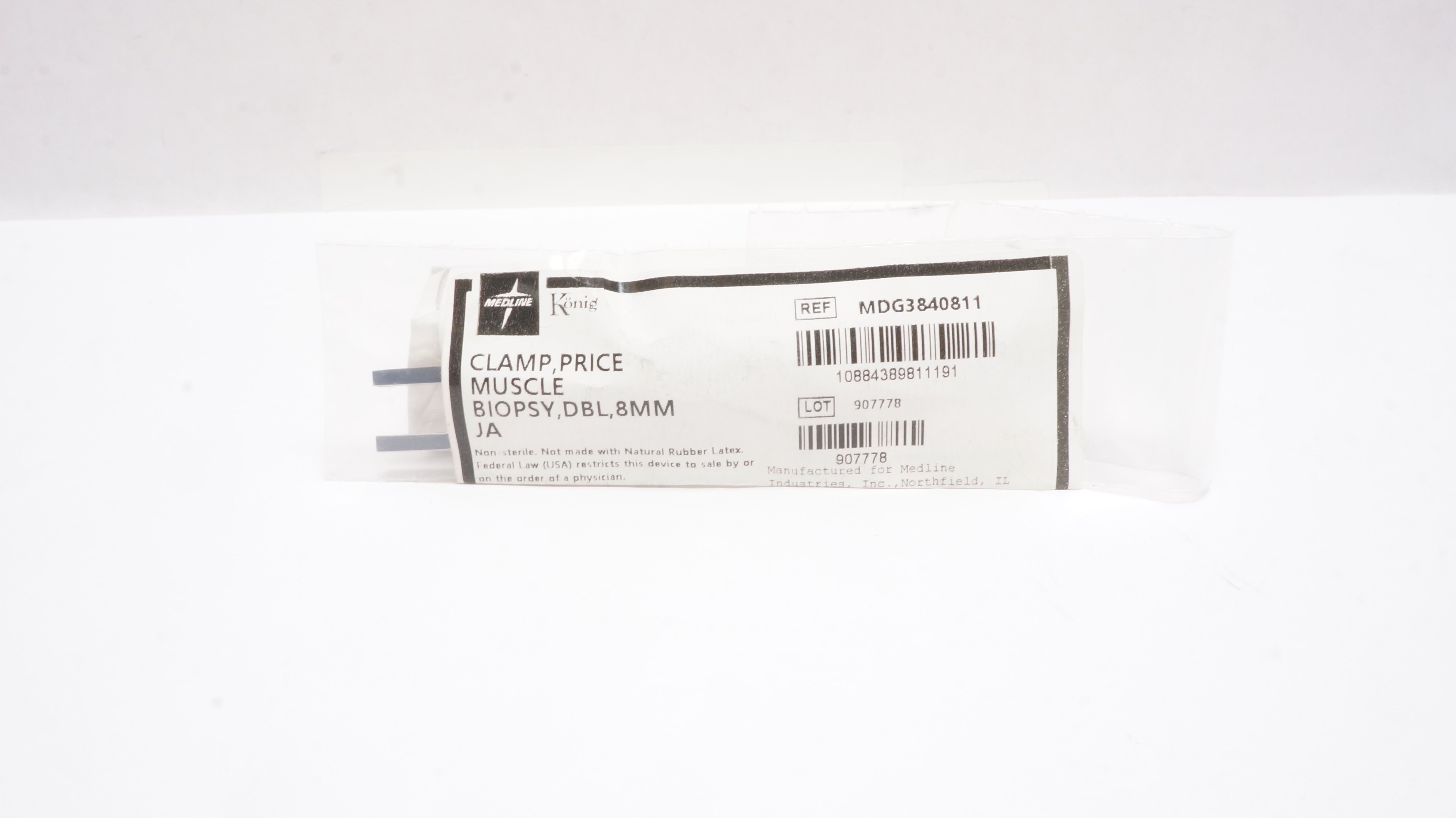 Medline MDG3840811 Konig Clamp, Price Muscle Biopsy, DBL 8mm