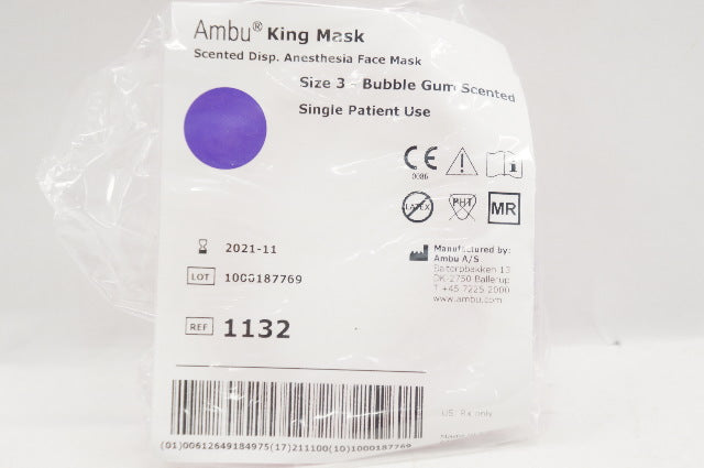 AMBU 1132 King Mask Scented Disp. Anesthesia Face Mask, Size 3 (x)