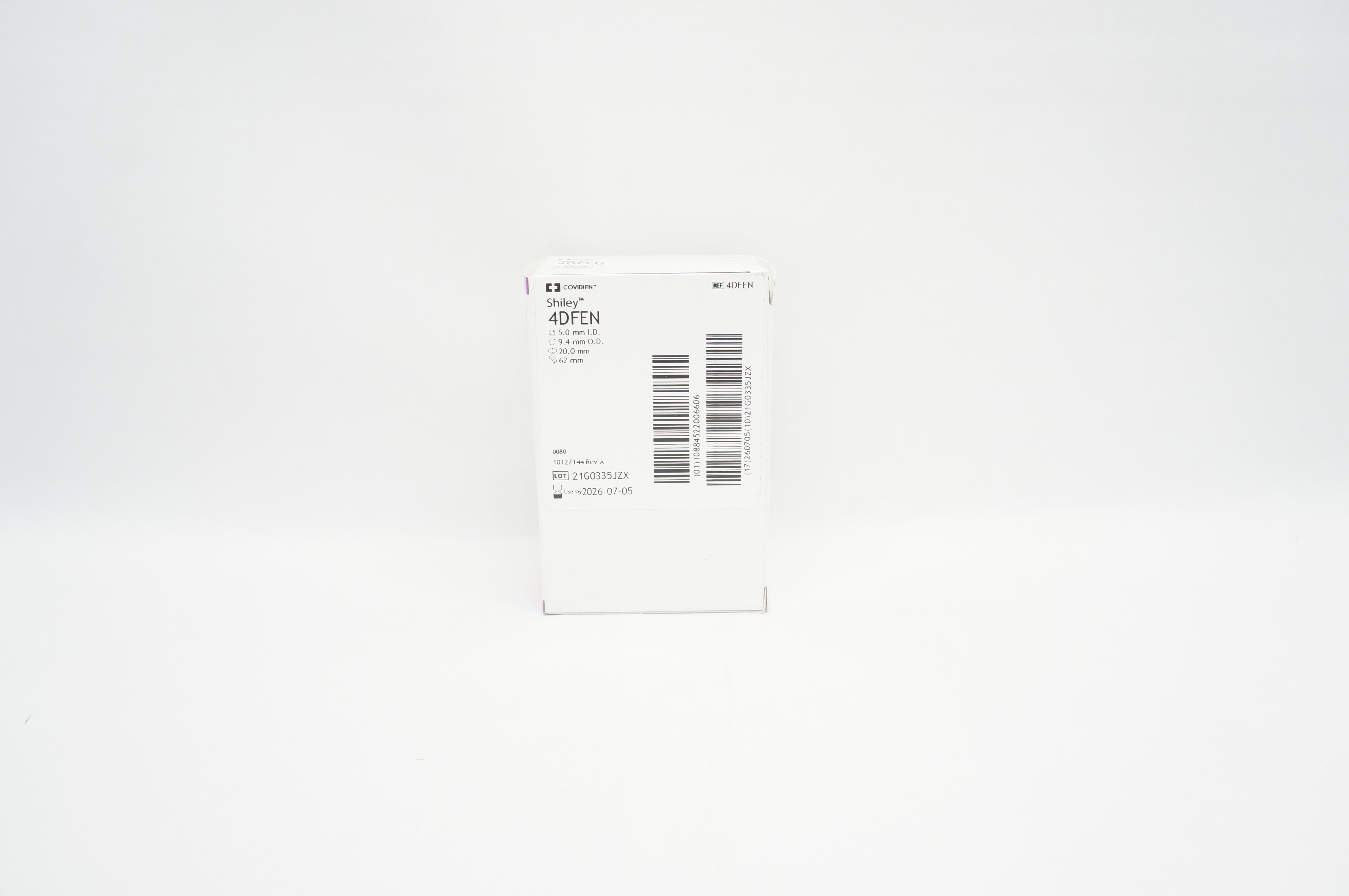 Covidien 4DFEN Shiley Tracheostomy Tube Cuffed 5.0 ID x 9.4 OD x 20.0mm x 62mm