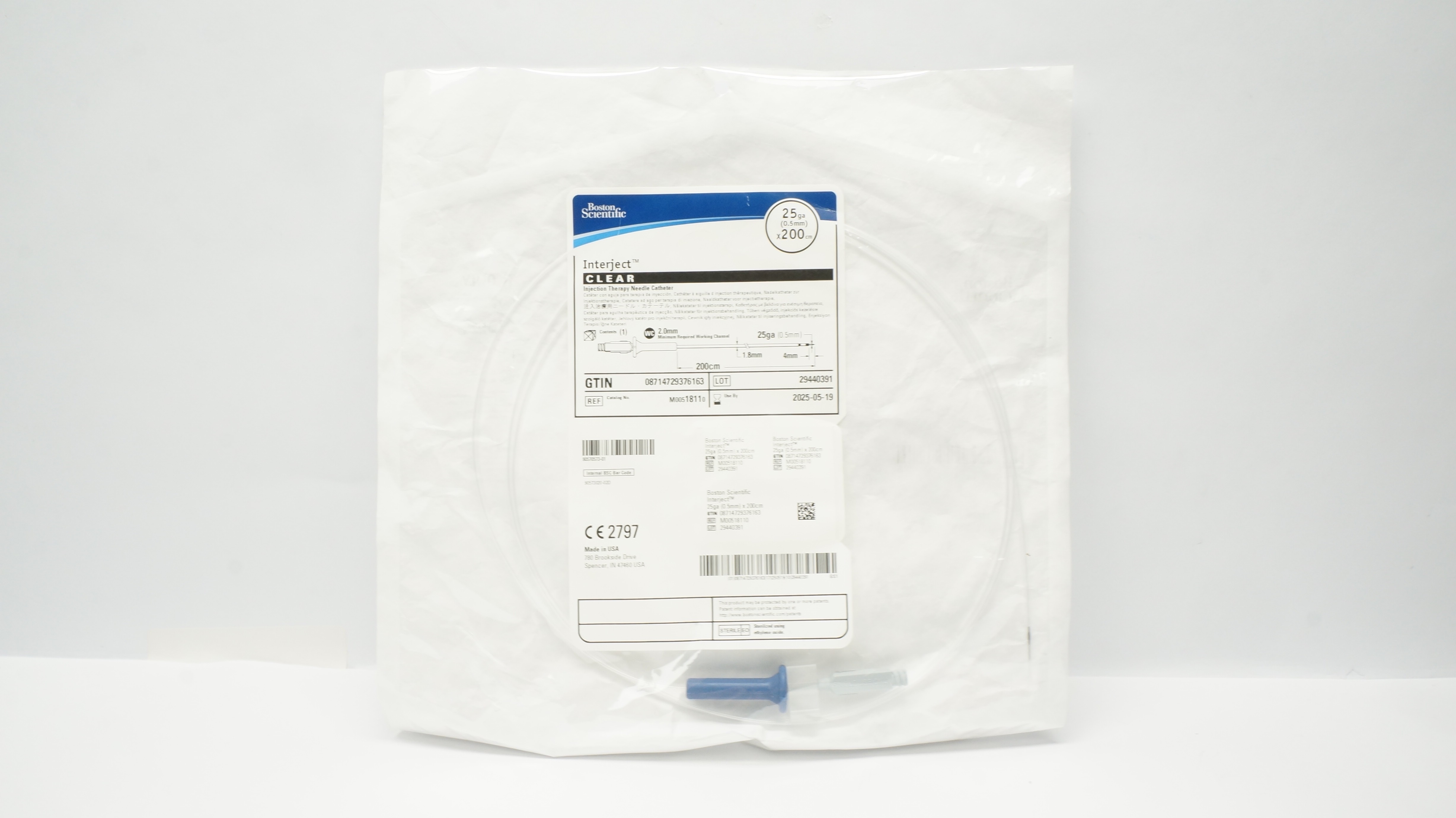 Boston Scientific M00518110 Interject Injection Therapy Ndle Cath. 25Ga x 200cm