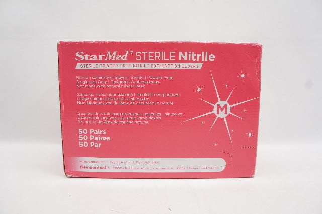 Sempermed SMSN103 StarMed Nitrile Examination Gloves Powder-Free M - Box of 50