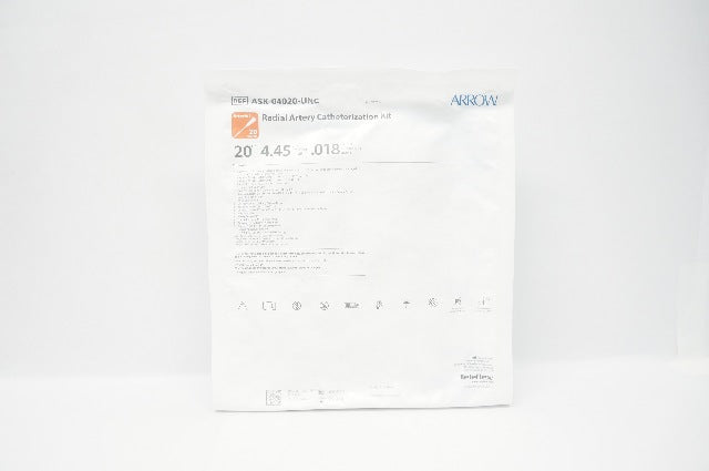 Arrow ASK-04020-UNC Radial Artery Cath. Kit 20Ga x 4.45cm