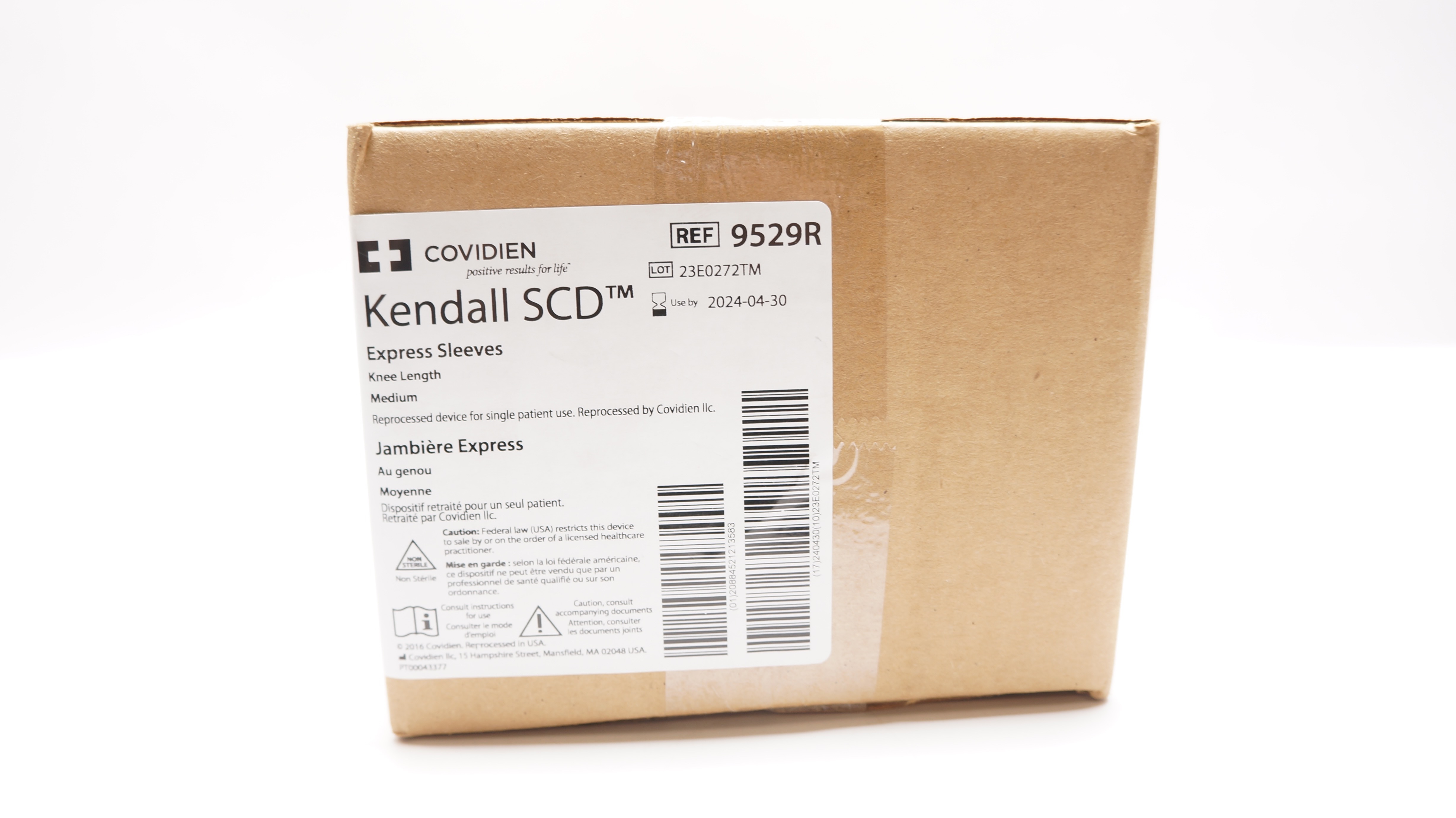 Covidien 9529R Kendall SCD Express Sleeves Knee Length, Medium  - Case of 5