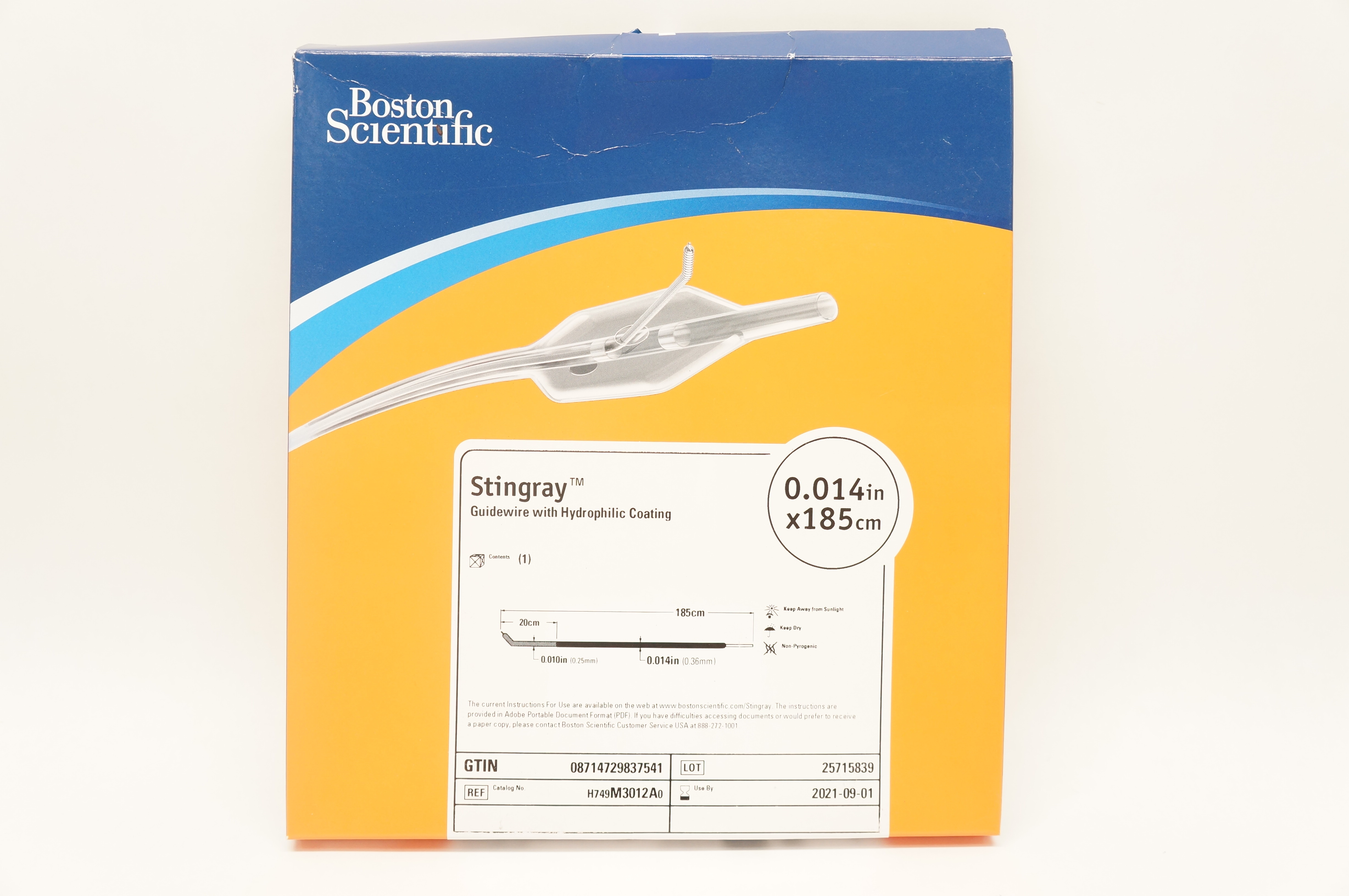 Boston Scientific M3012A Stingray Guidewire 0.014inch x 185cm (x)