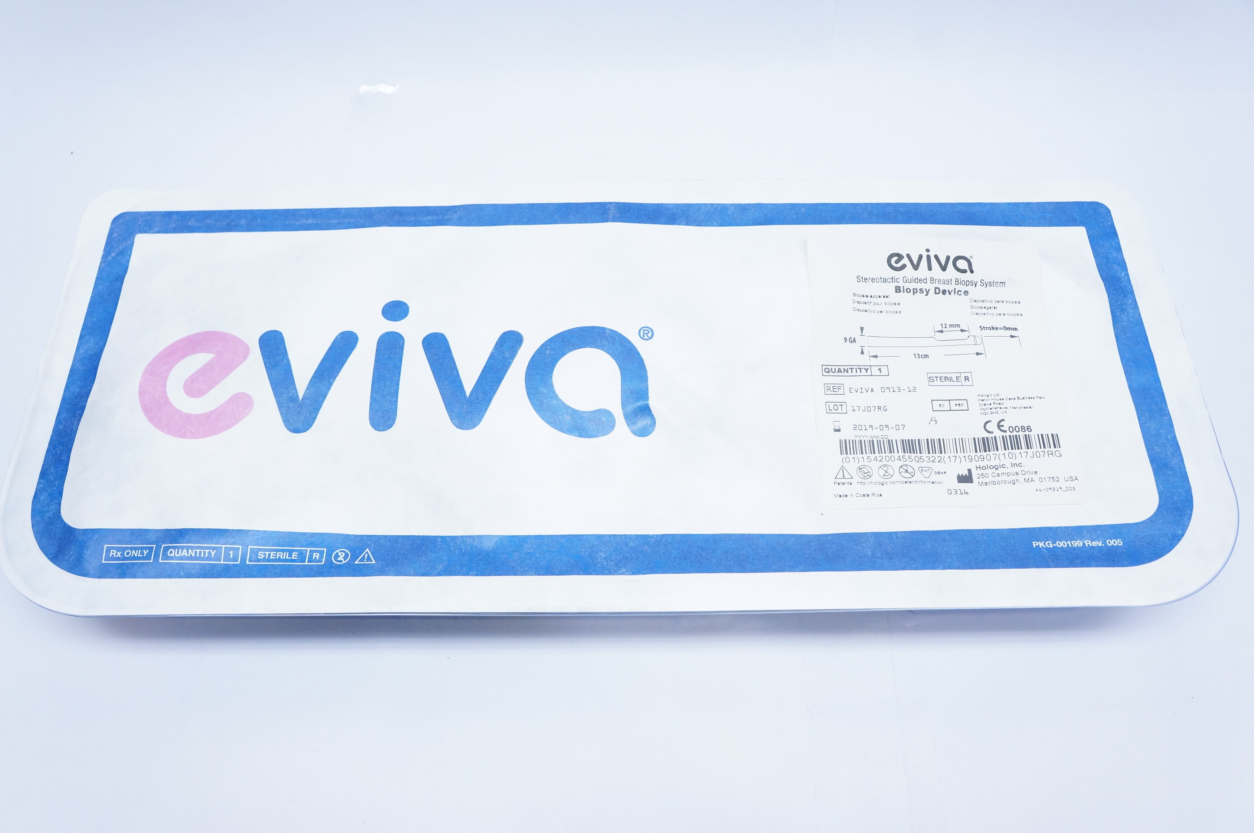 Hologic 0913-12 Eviva Biopsy Device 9GA x 13cm x 12mm(x)