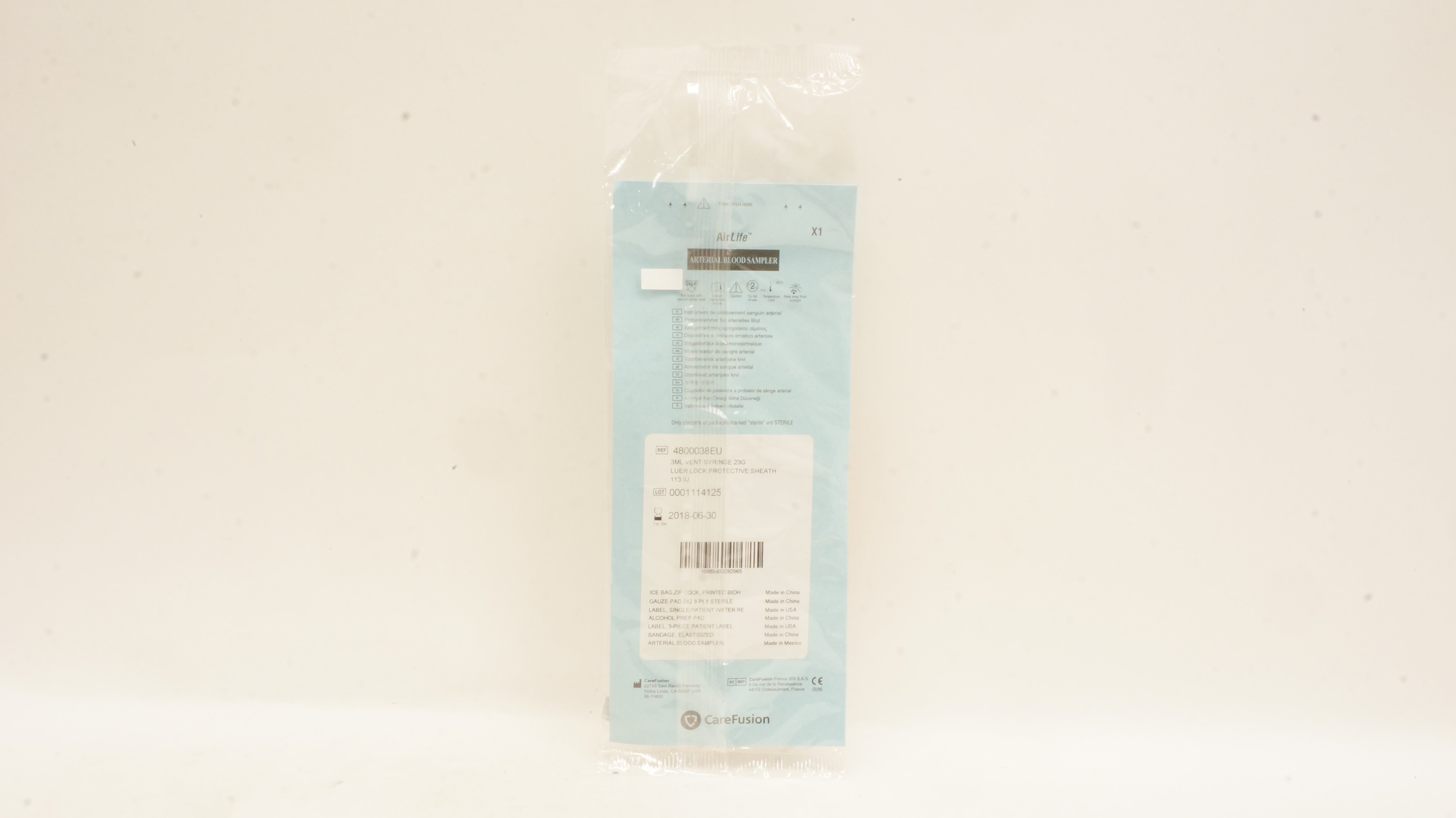 CareFusion 4800038EU AirLife Arterial Blood Sampler (x)