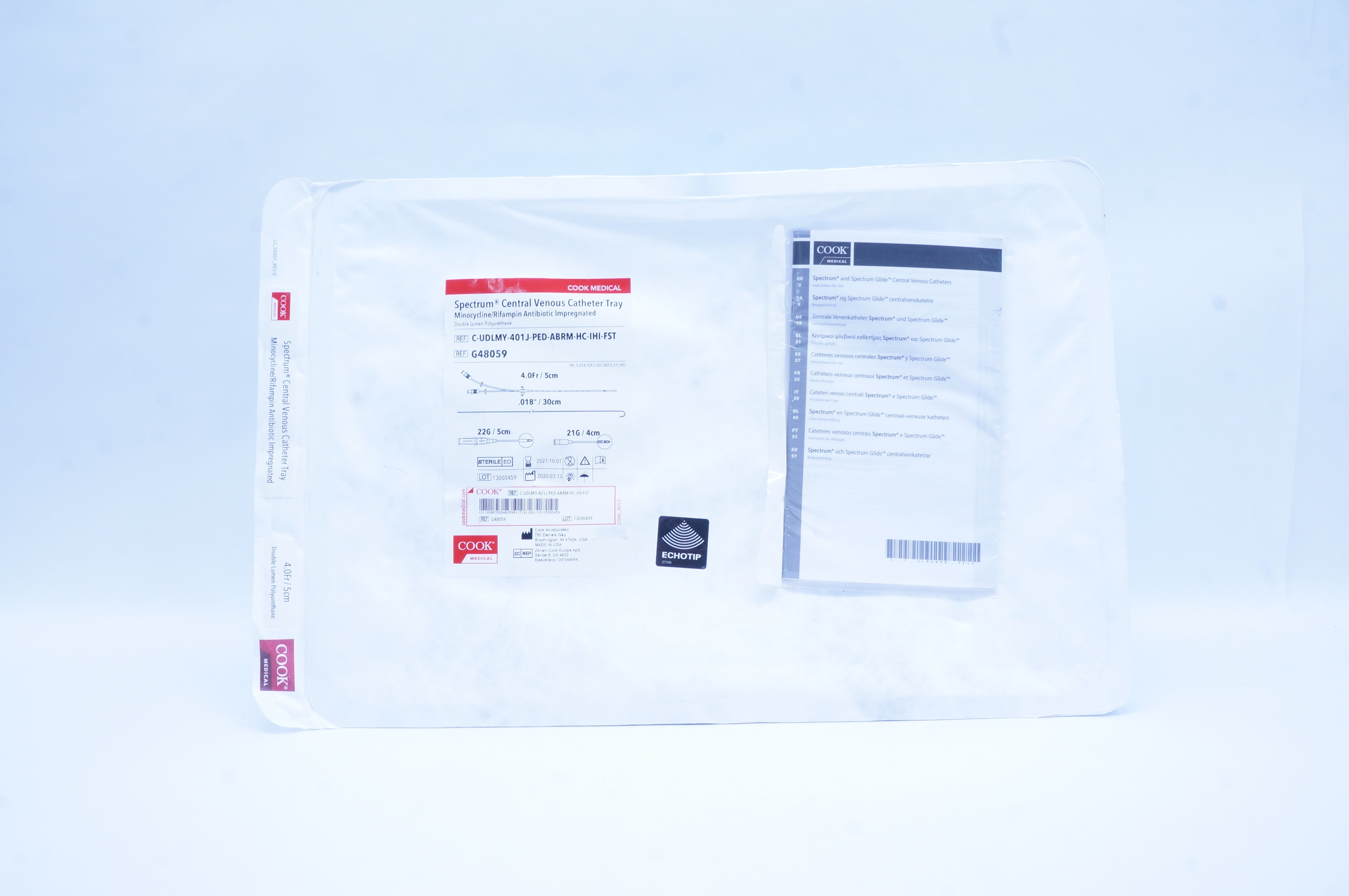 Cook G48059 Spectrum Central Venous Cath.Tray 4.0Fr./5cm,.018in./30cm