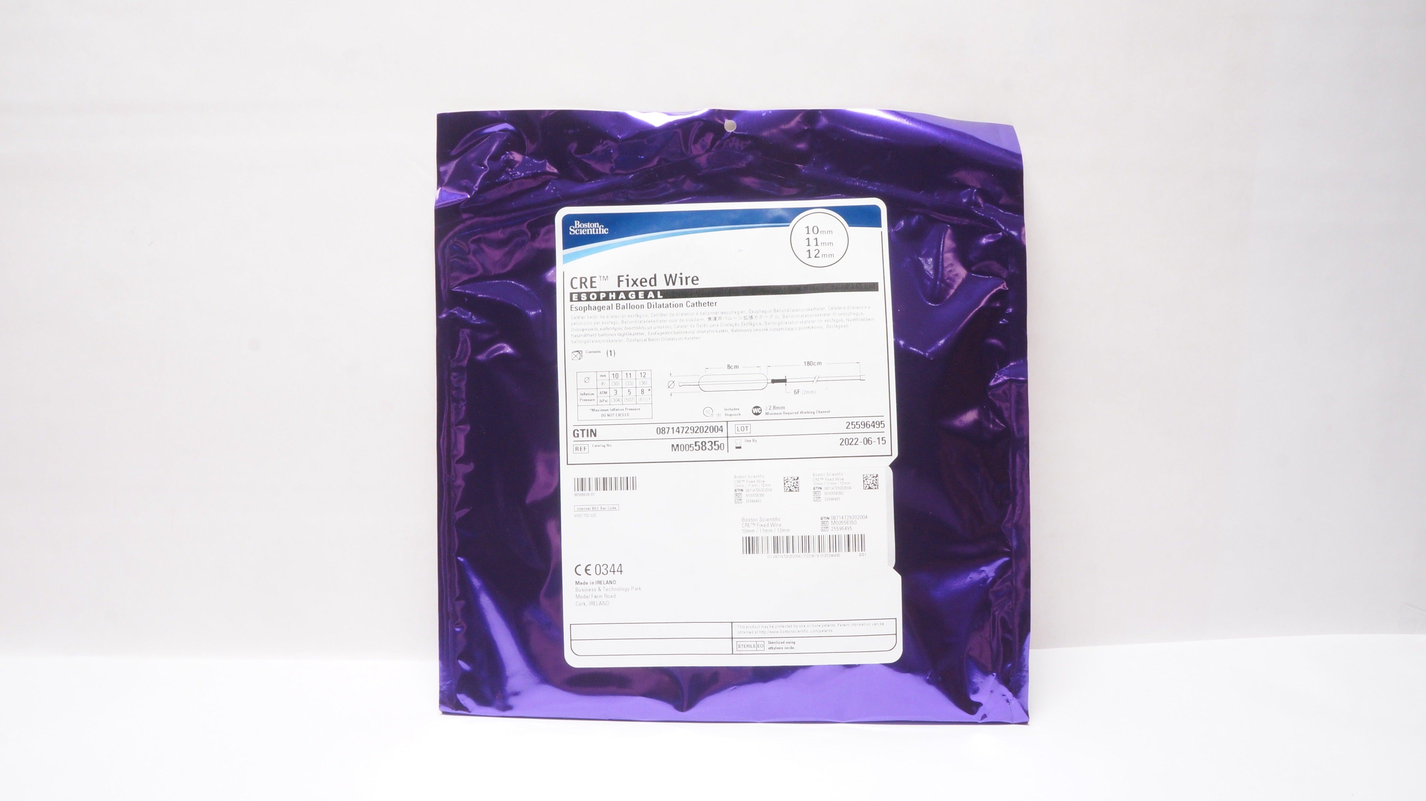 Boston Scientific 5835 CRE Esophageal Balloon Dilatation Cath.10 x 11 x 12mm (x)