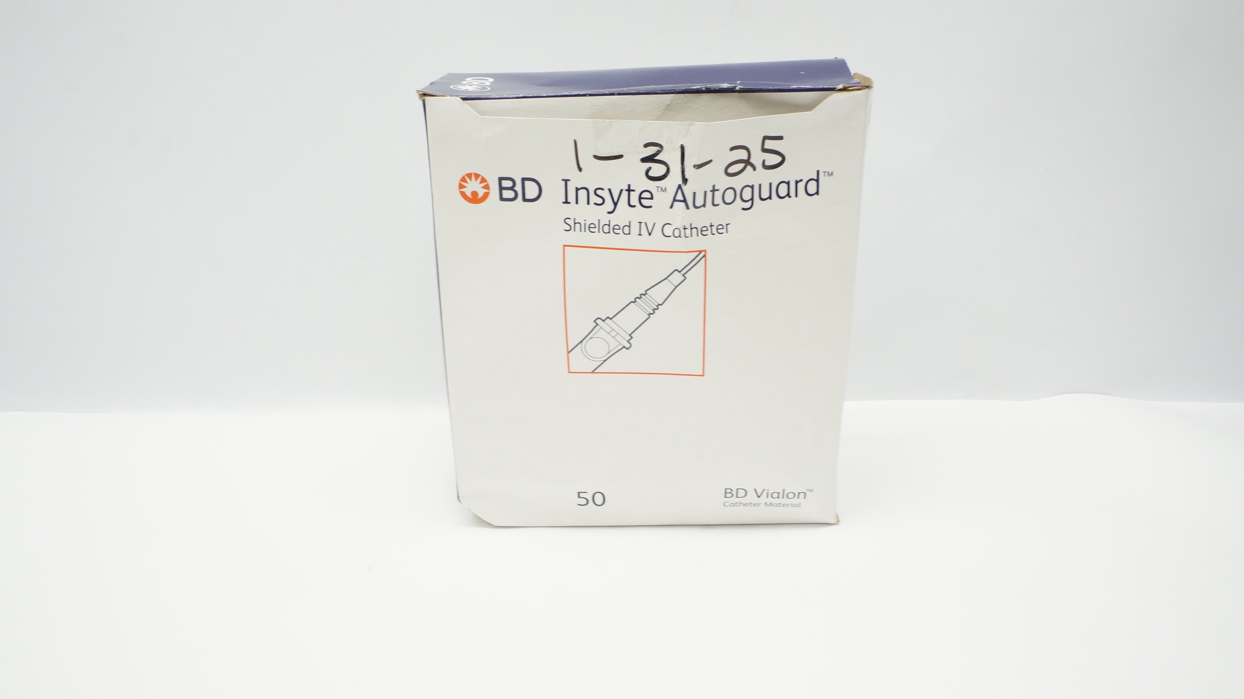 BD 381423 Insyte Autoguard Shielded IV Cath. 22Ga x 1inch, 35ml/min - Box of 38