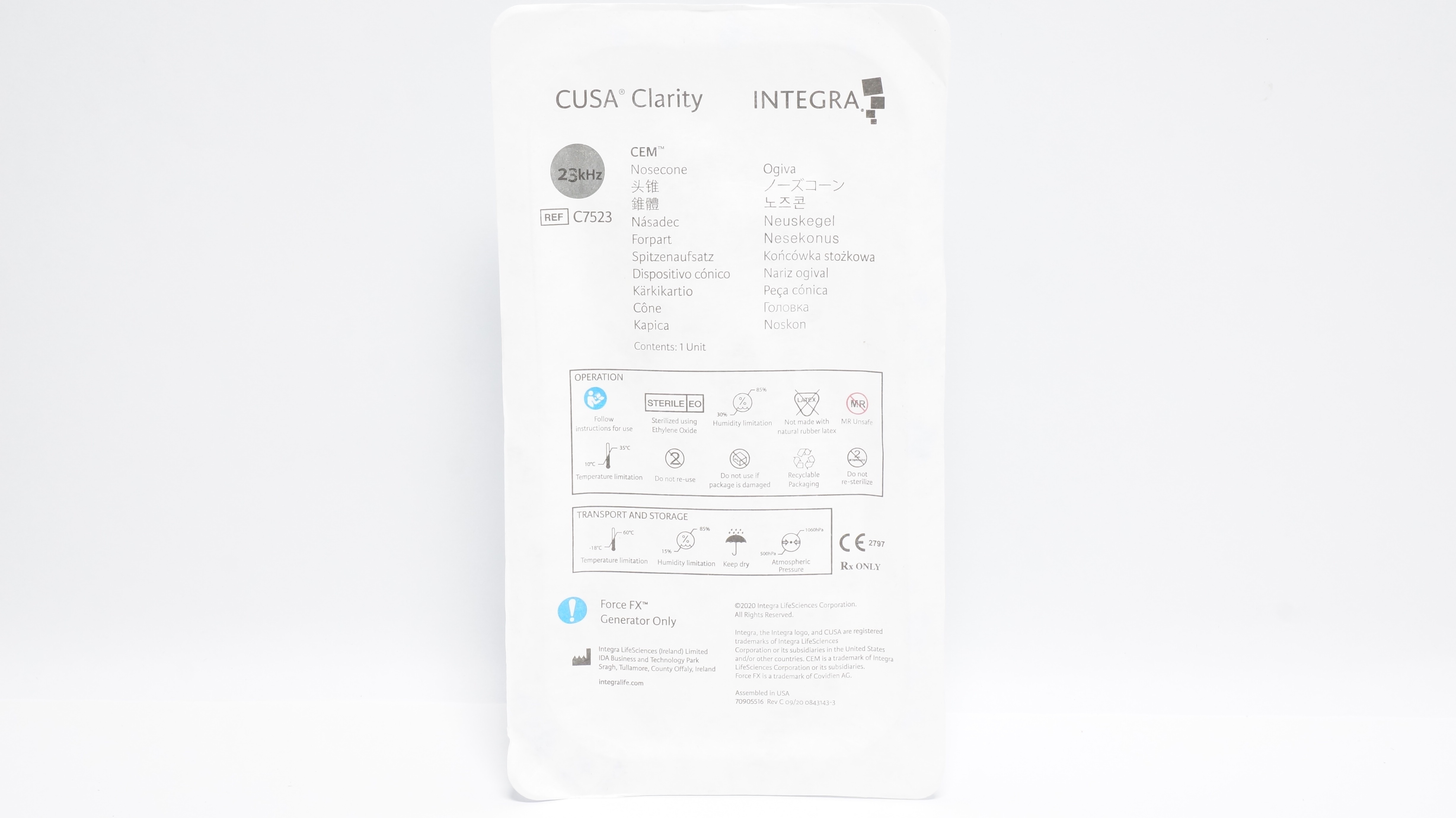 Integra C7523 CUSA Clarity CEM 23kHz