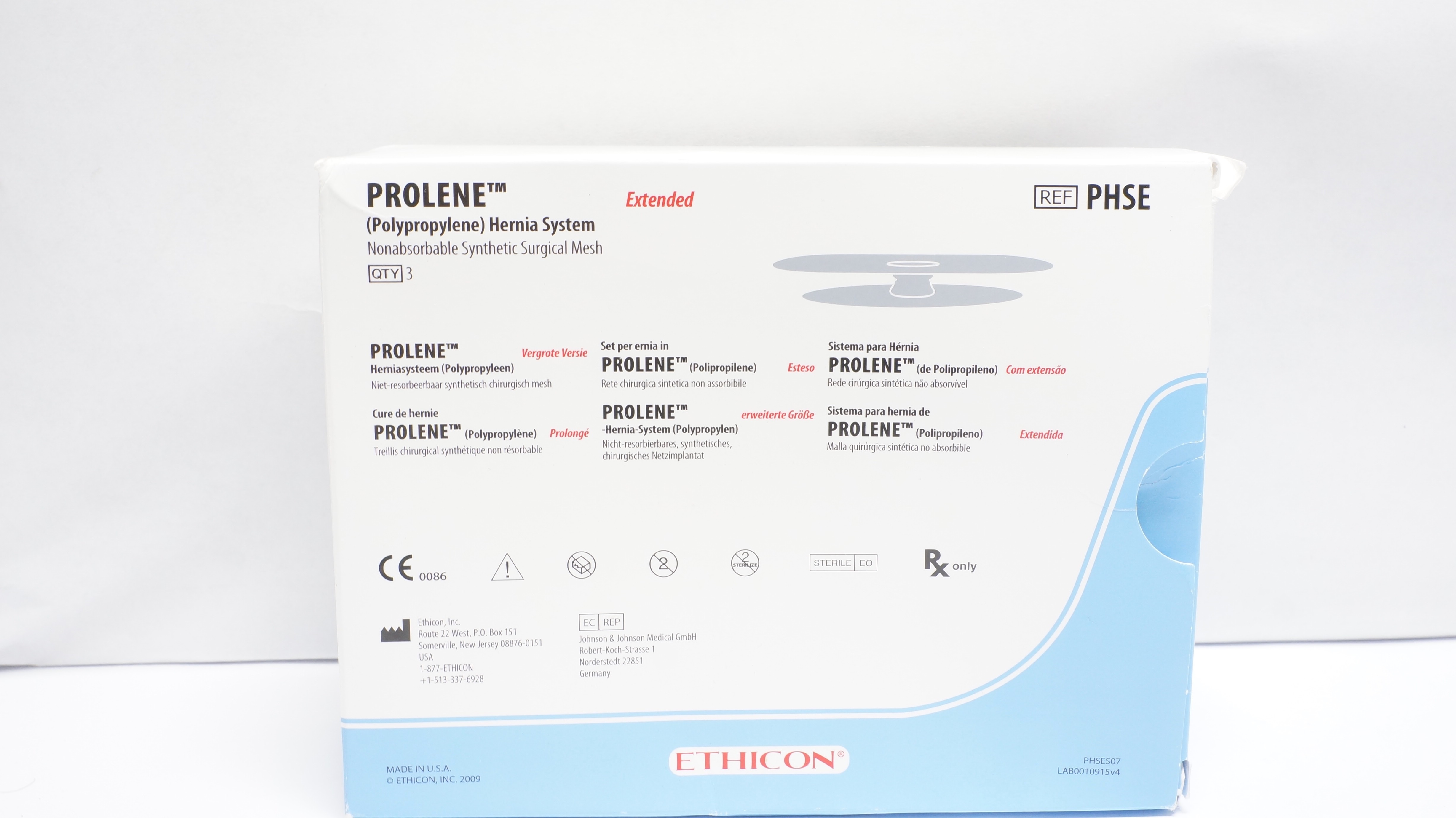 Ethicon PHSE Prolene Hernia System (x) - Box of 3