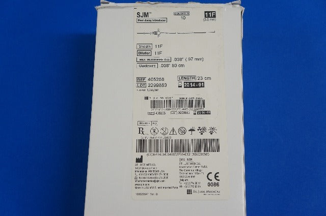 St. Jude Medical 405258 SJM Peel-Away Introducer 11F .038inch (x) ~ Box of 6