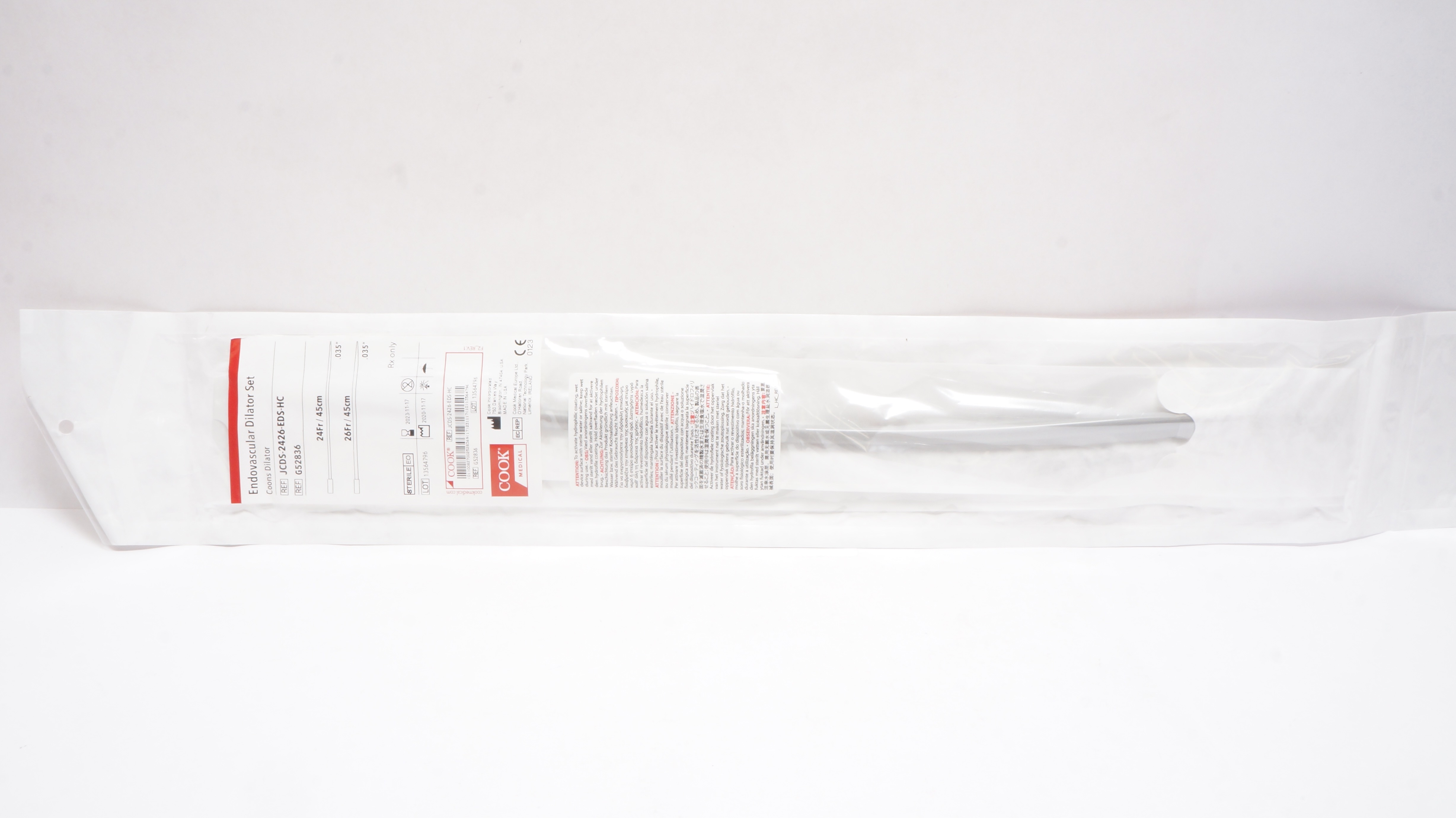 Cook Medical G52836 Endovascular Dialtor Set 24Fr & 26Fr x 45cm x 0.35inch