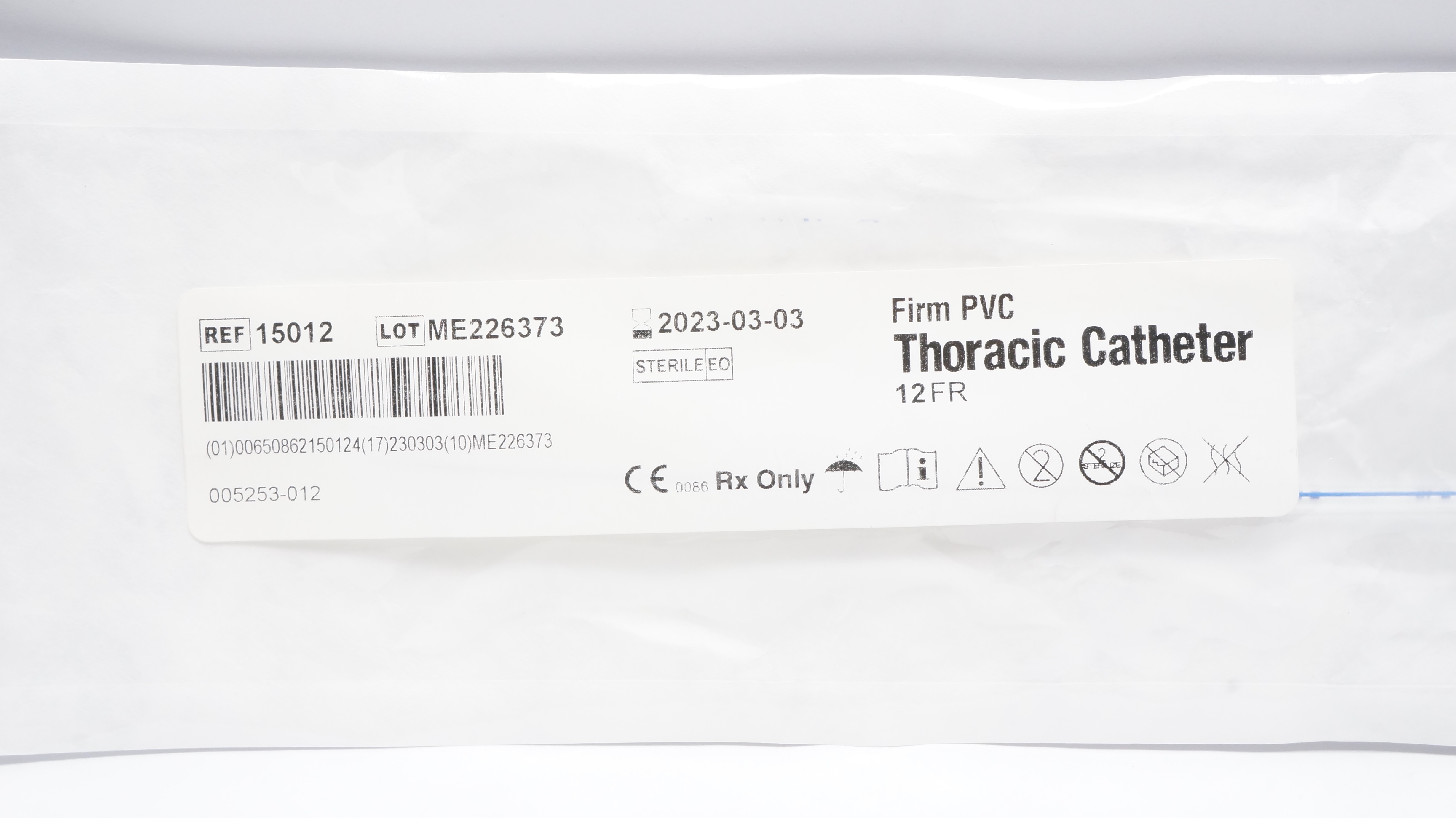 Atrium 15012 Firm PVC Thoracic Cath. 12Fr. (x)