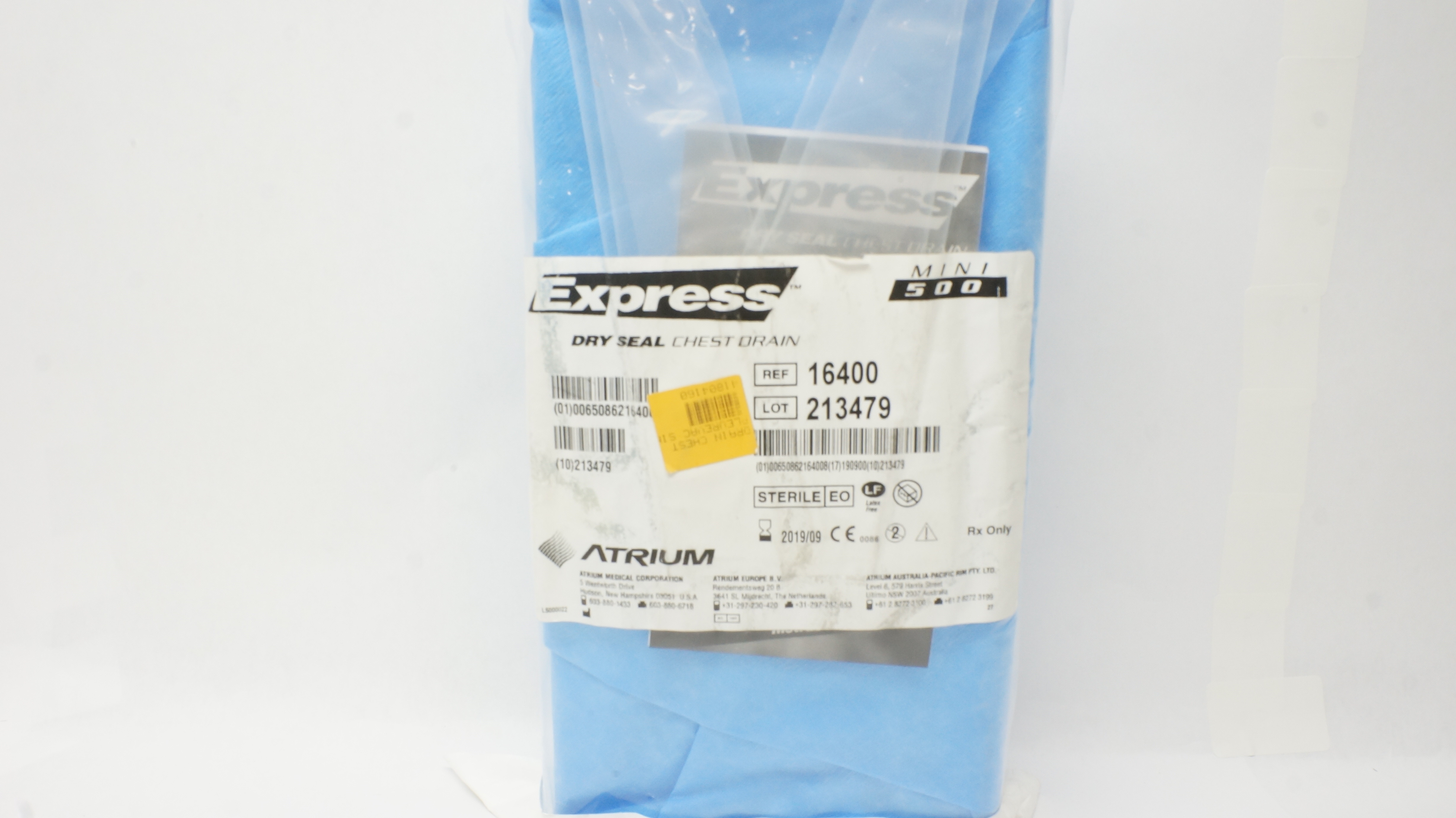 Atrium 16400 Express Dry Seal Chest Drain Mini 500 (x)