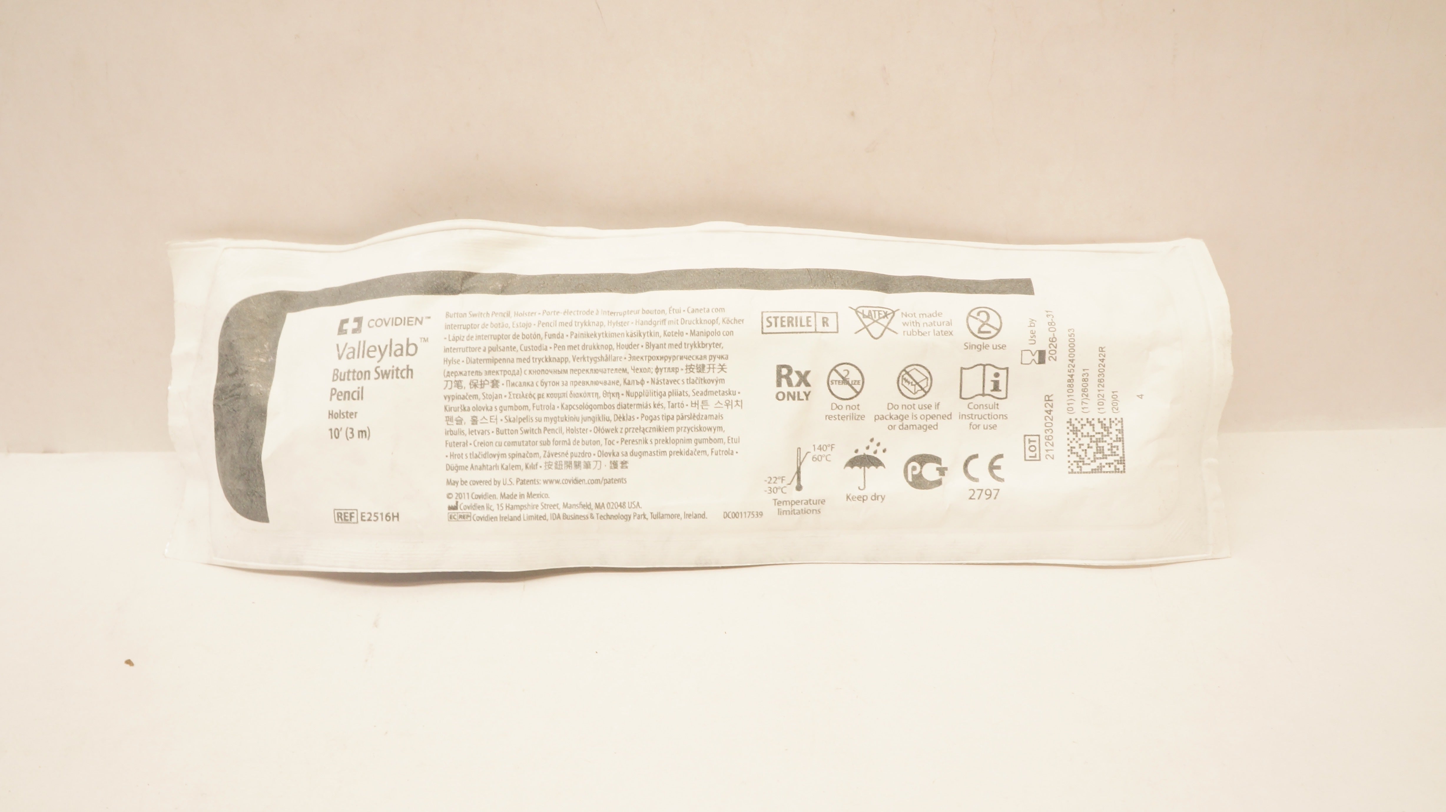 Covidien E2516H Valleylab Button Switch Pencil Holster 10 ft.