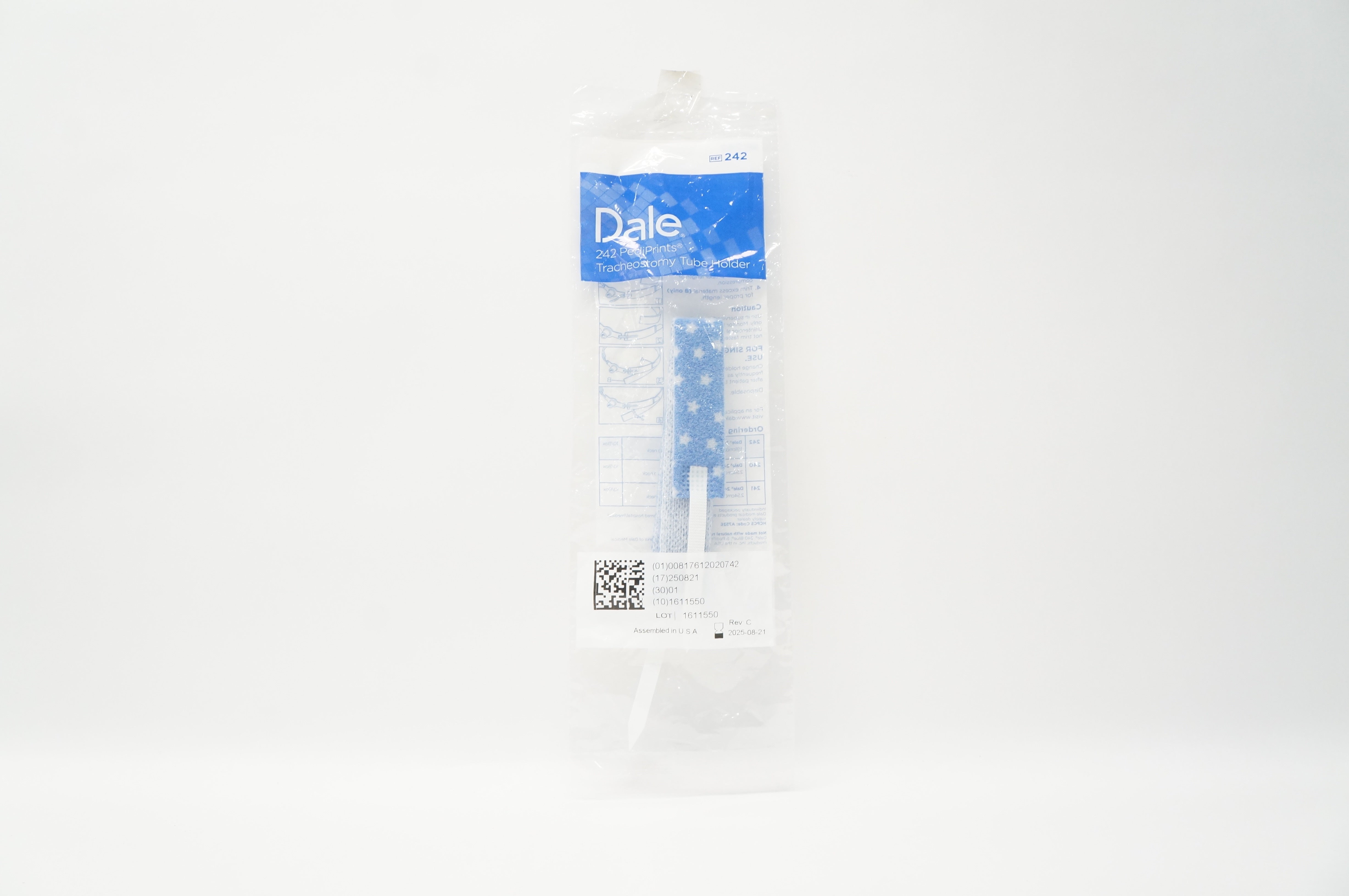 Dale Medical 242 PediPrints Tracheostomy Tube Holder 0.75 inch x 9 inch