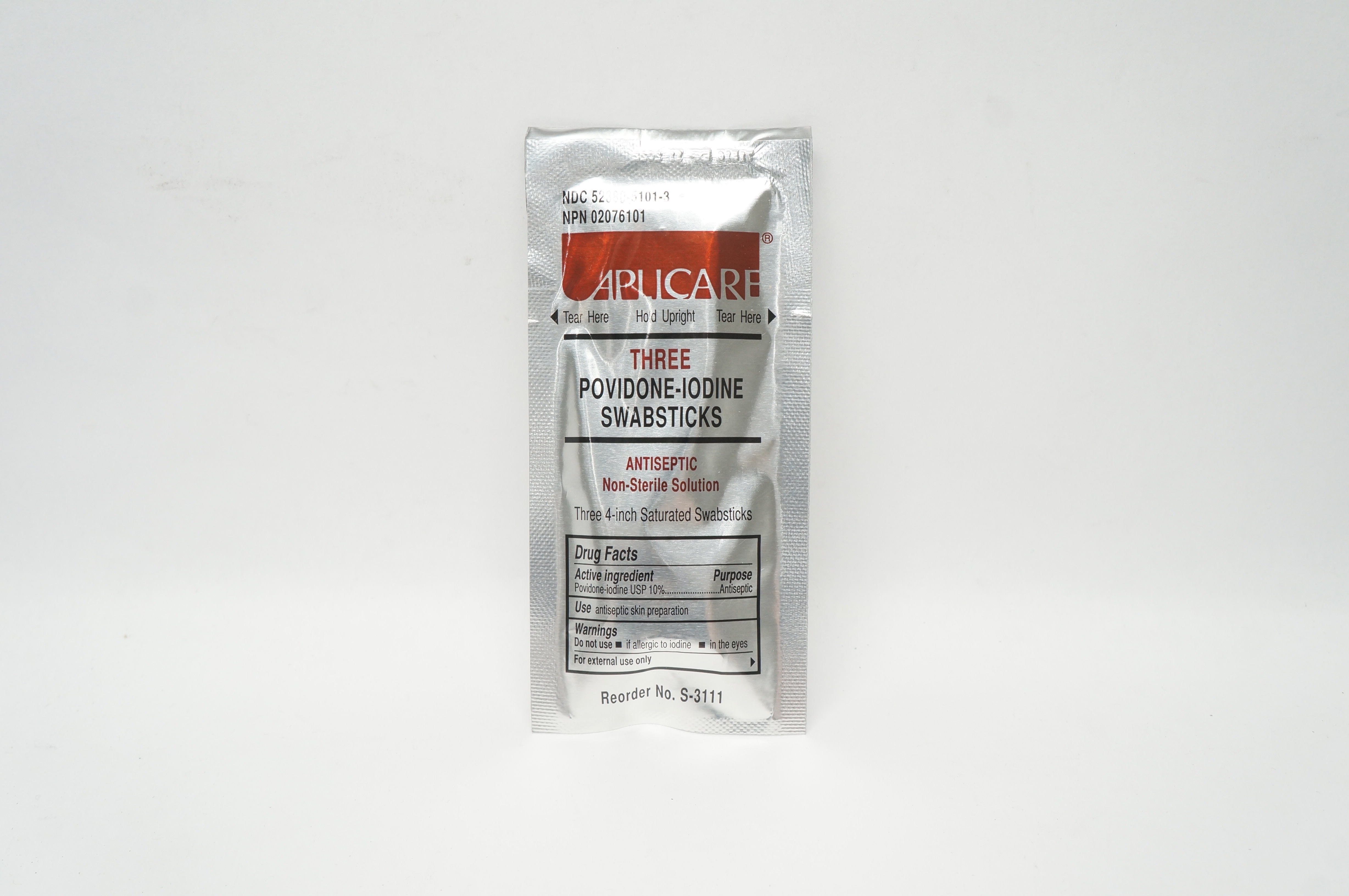 Applicare S-3111 Povidone-Iodine Swabsticks 4inch - Pack of 3