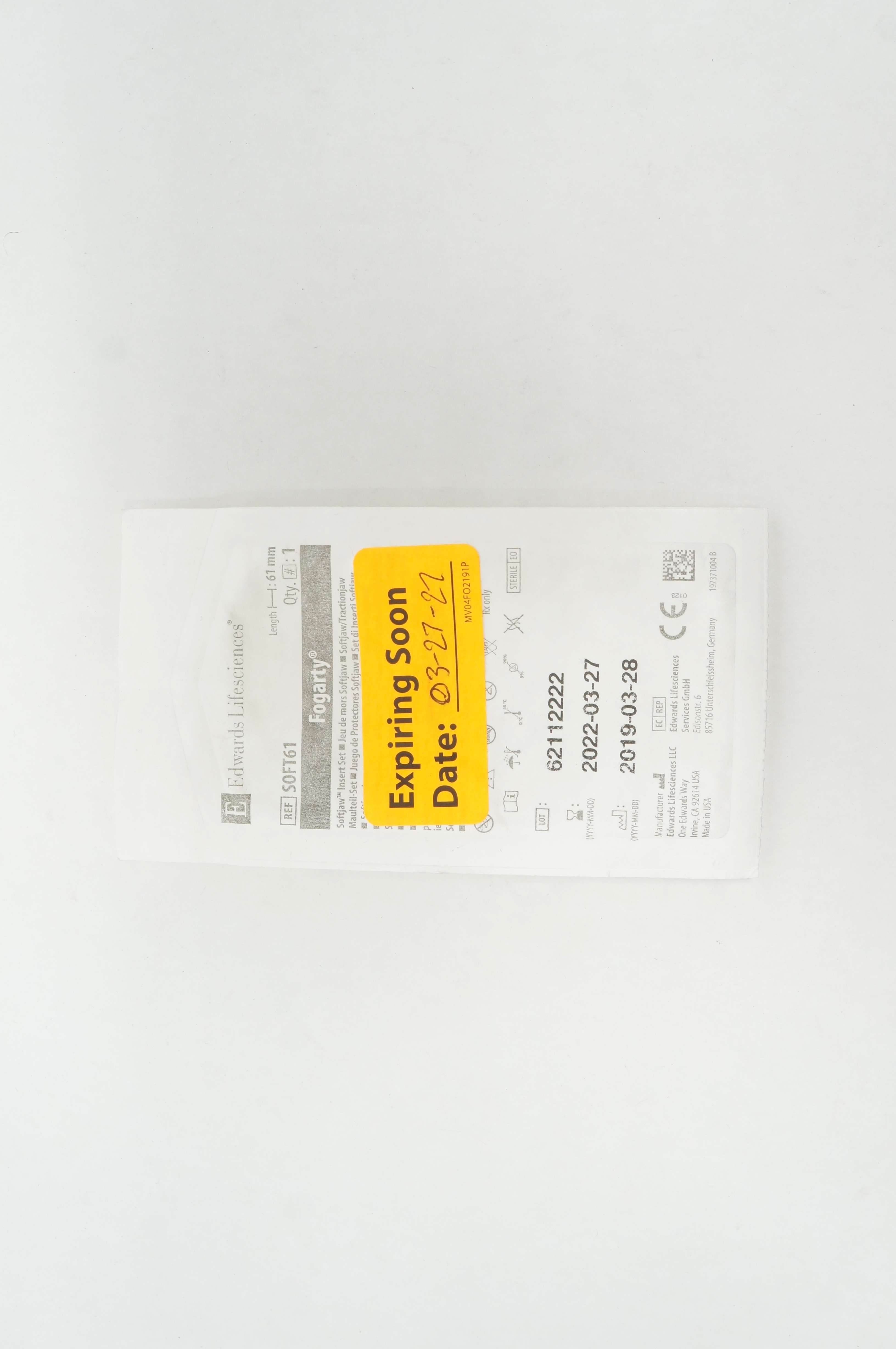 Edwards Lifesciences SOFT61 Fogarty Softjaw Insert Set 61mm (x)