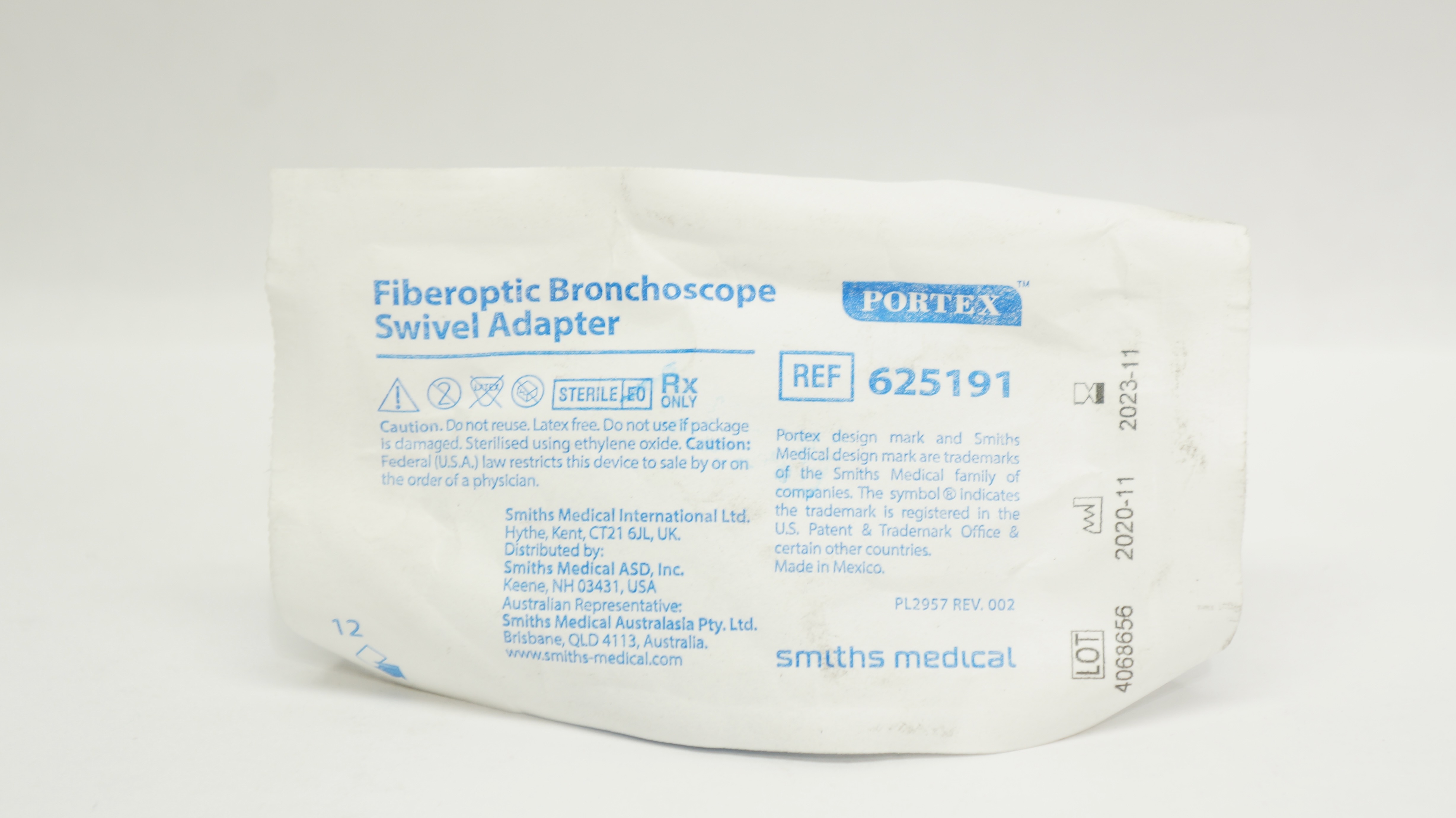 Smiths Medical 625191 Portex Fiberoptic Bronchoscope Swivel Adatper