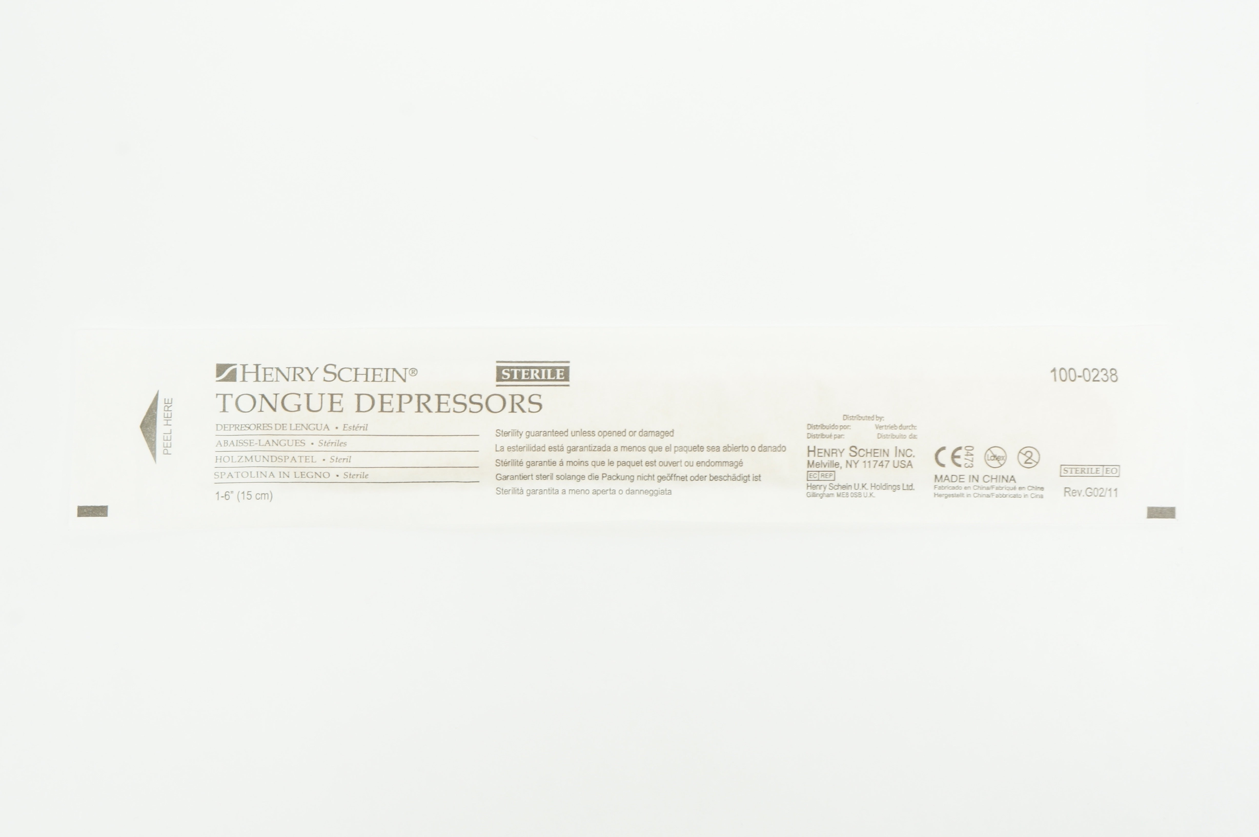 Henry Schein 100-0238 Tongue Depressors 6 inch (x)