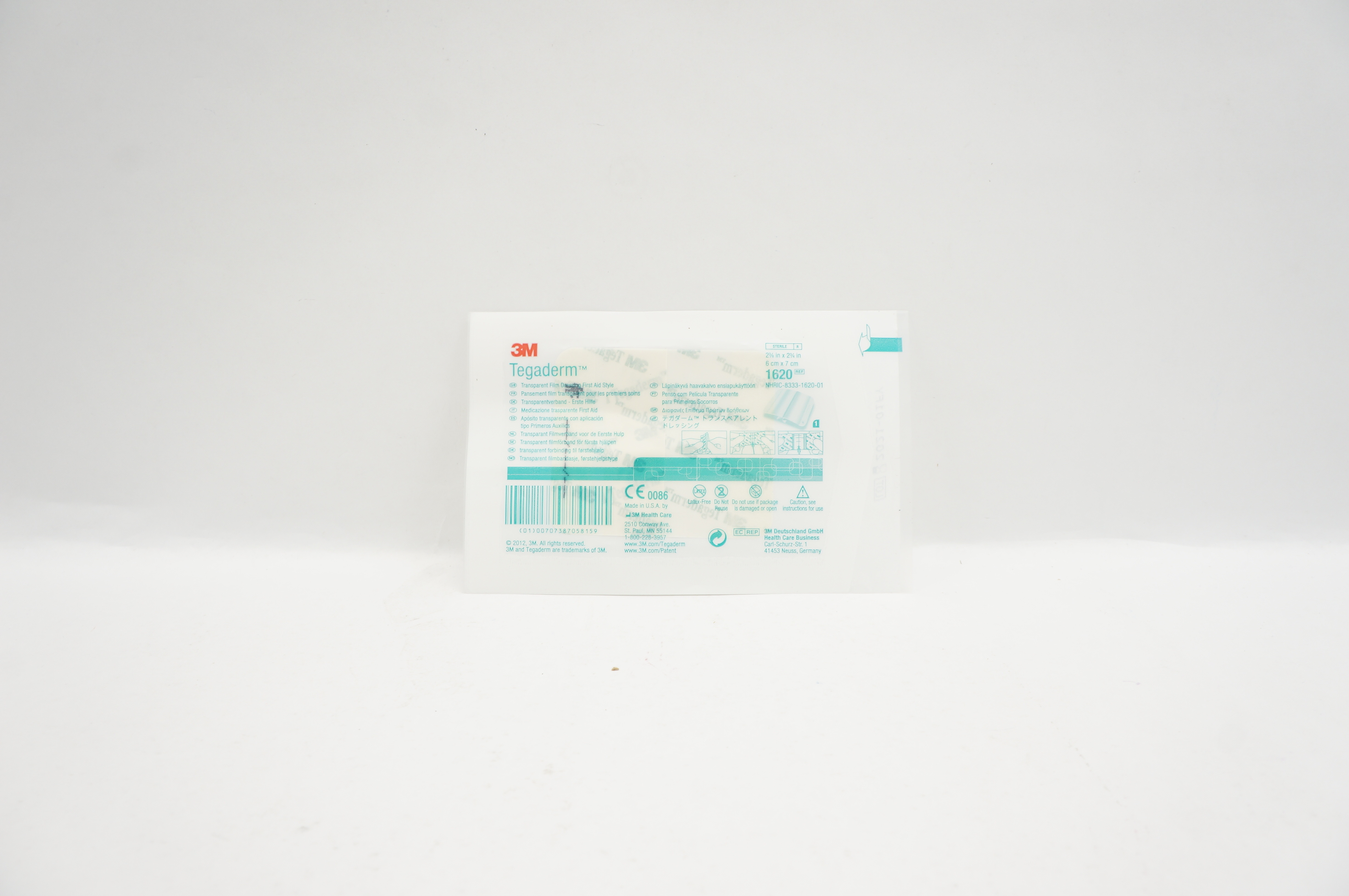 3M 1620 Tegaderm Transparent Film Dressing First Aid Style 2-3/8 x 2-3/4 in. (x)