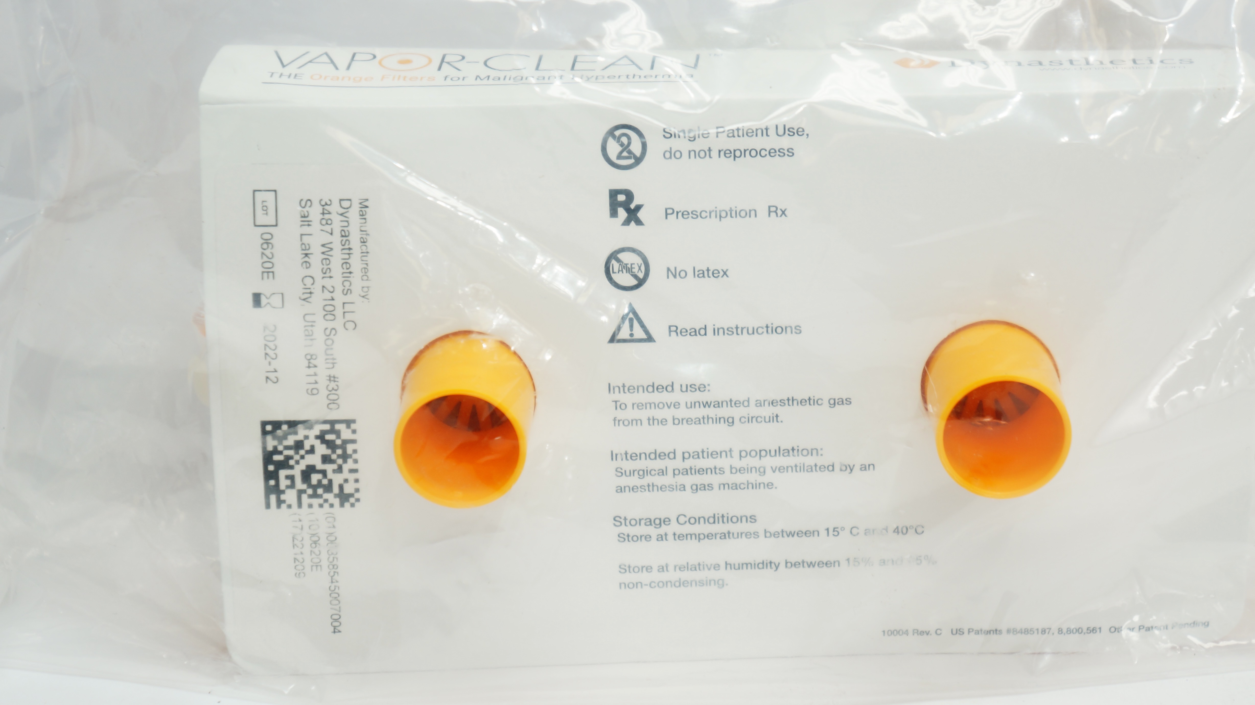 Dynasthetics VAPOR-CLEAN Orange Filters for Malignant Hyperthermia (x)