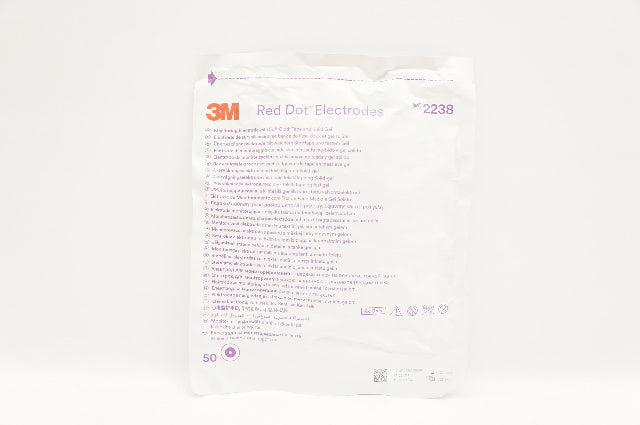 3M 2238 Red Dot Monitoring Electrode w/ Soft Cloth Tape and Solid Gel (x)
