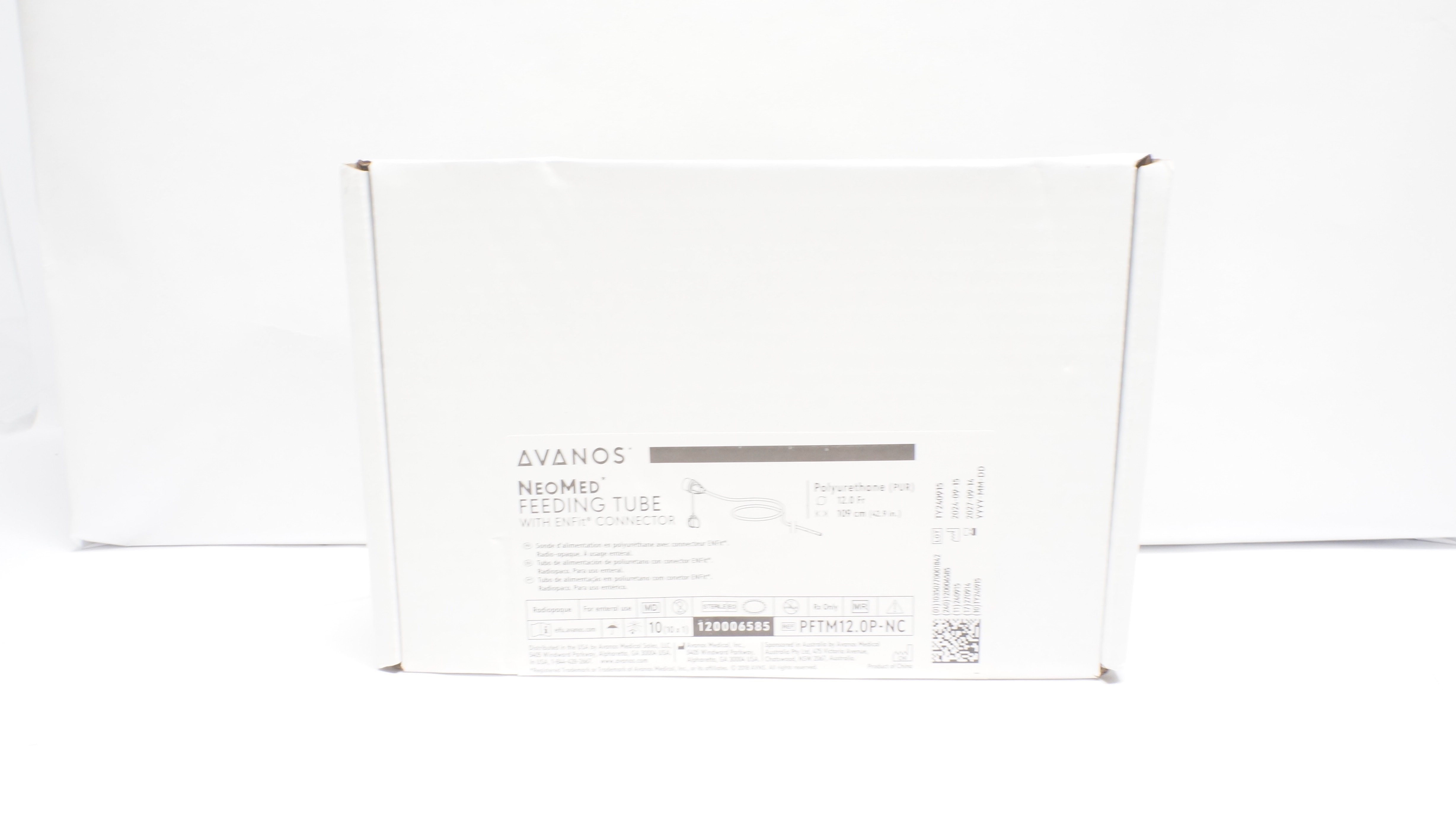 Avanos PFTM12.0P-NC NEOMED Feeding Tube w/ ENFit Connector 12Fr 109cm -Box of 10