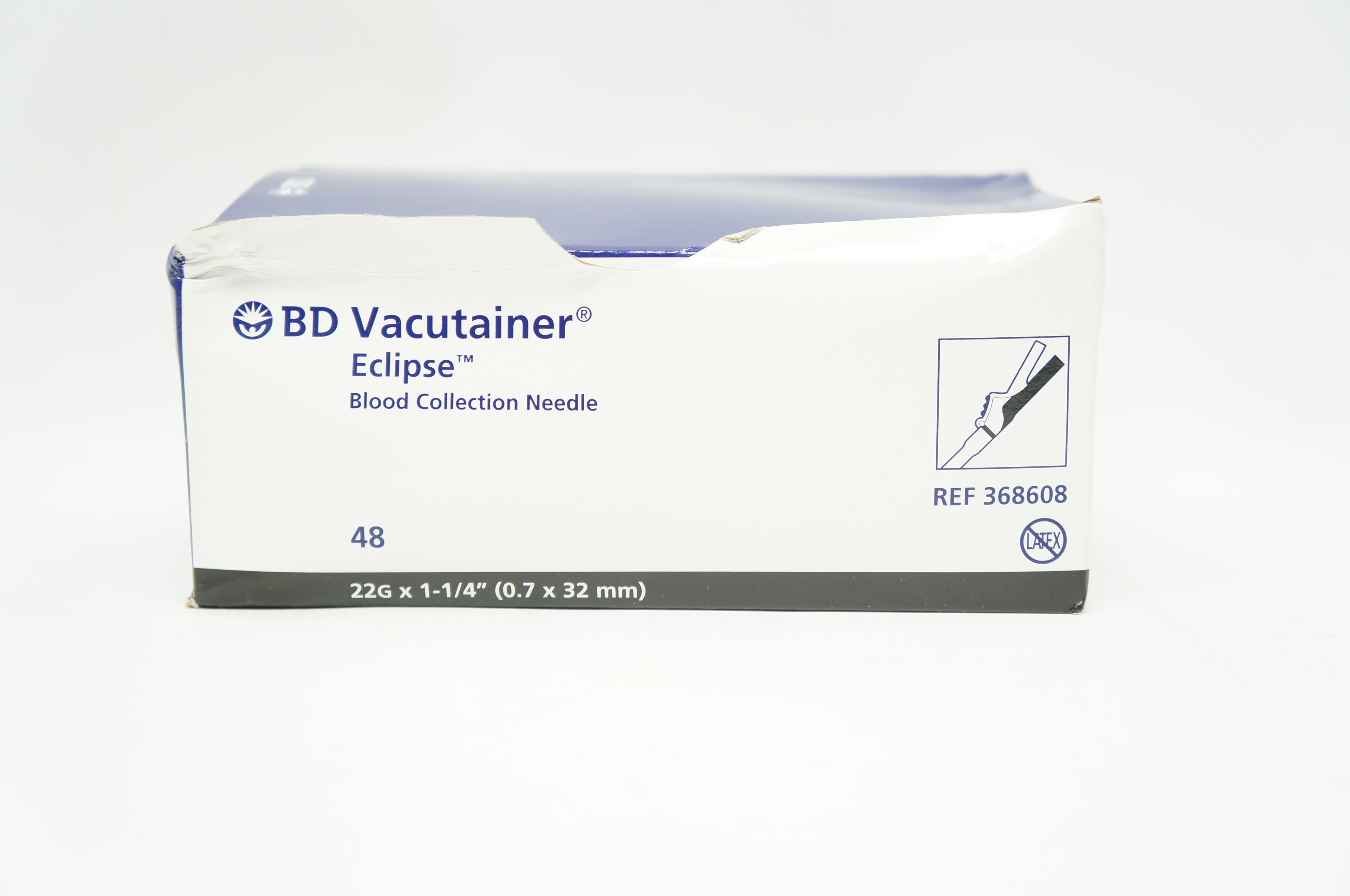 BD 368608 Becton Vacutainer Eclipse Blood Collection Ndle. 22G x 1-1/4in. (x)